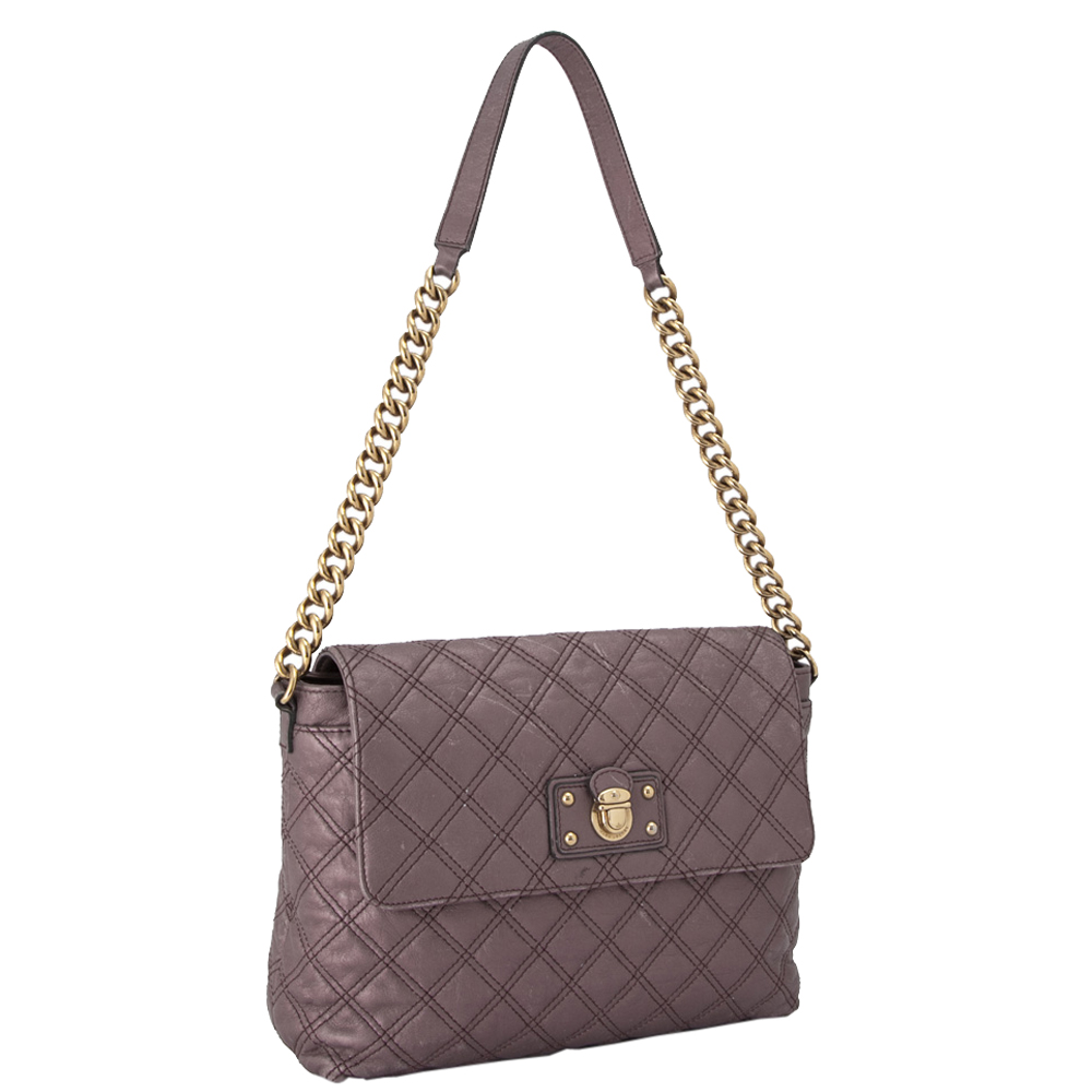 

Marc Jacobs Brown Quilted Leather Shoulder Bag