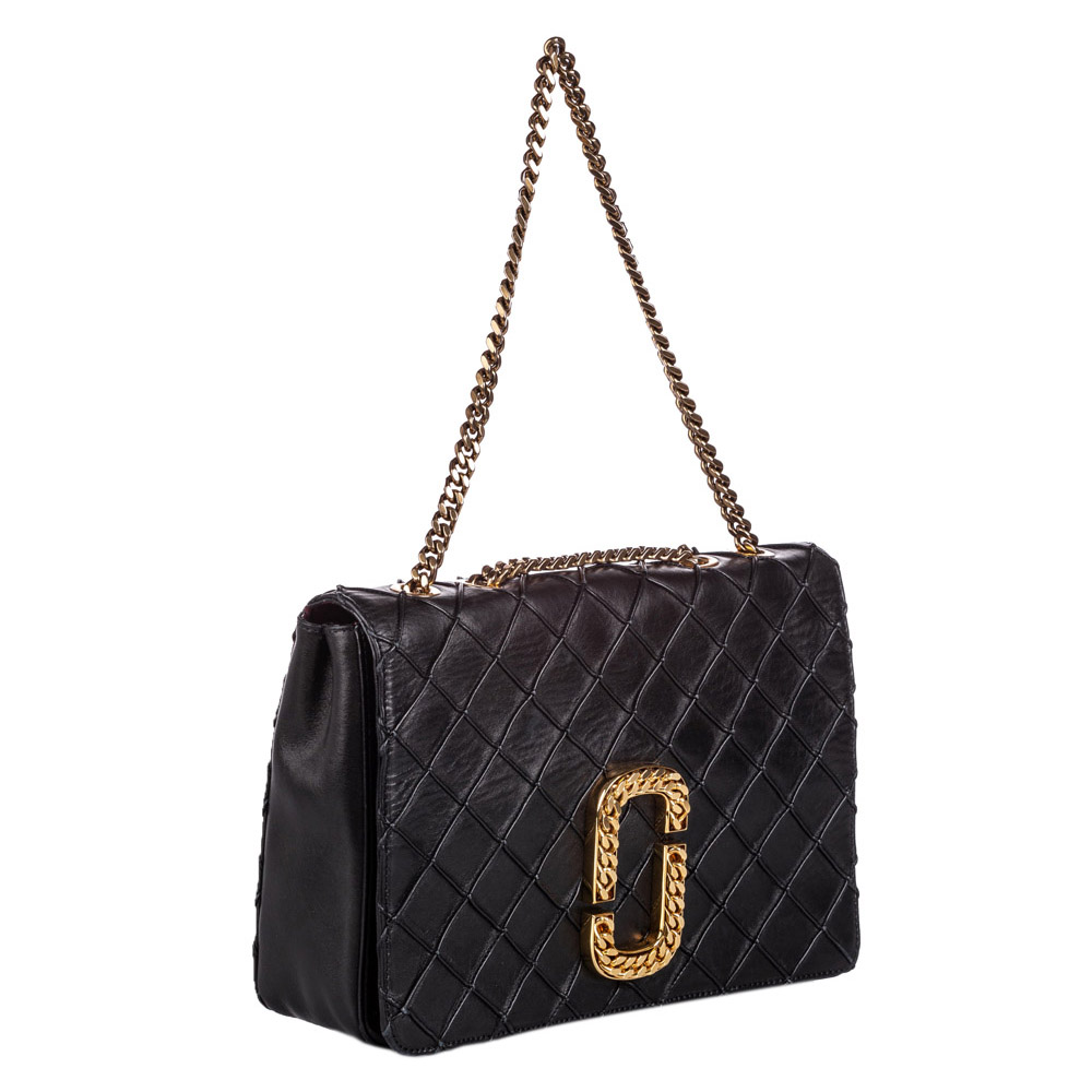 

Marc Jacobs Black Quilted Leather Double J Flap Bag