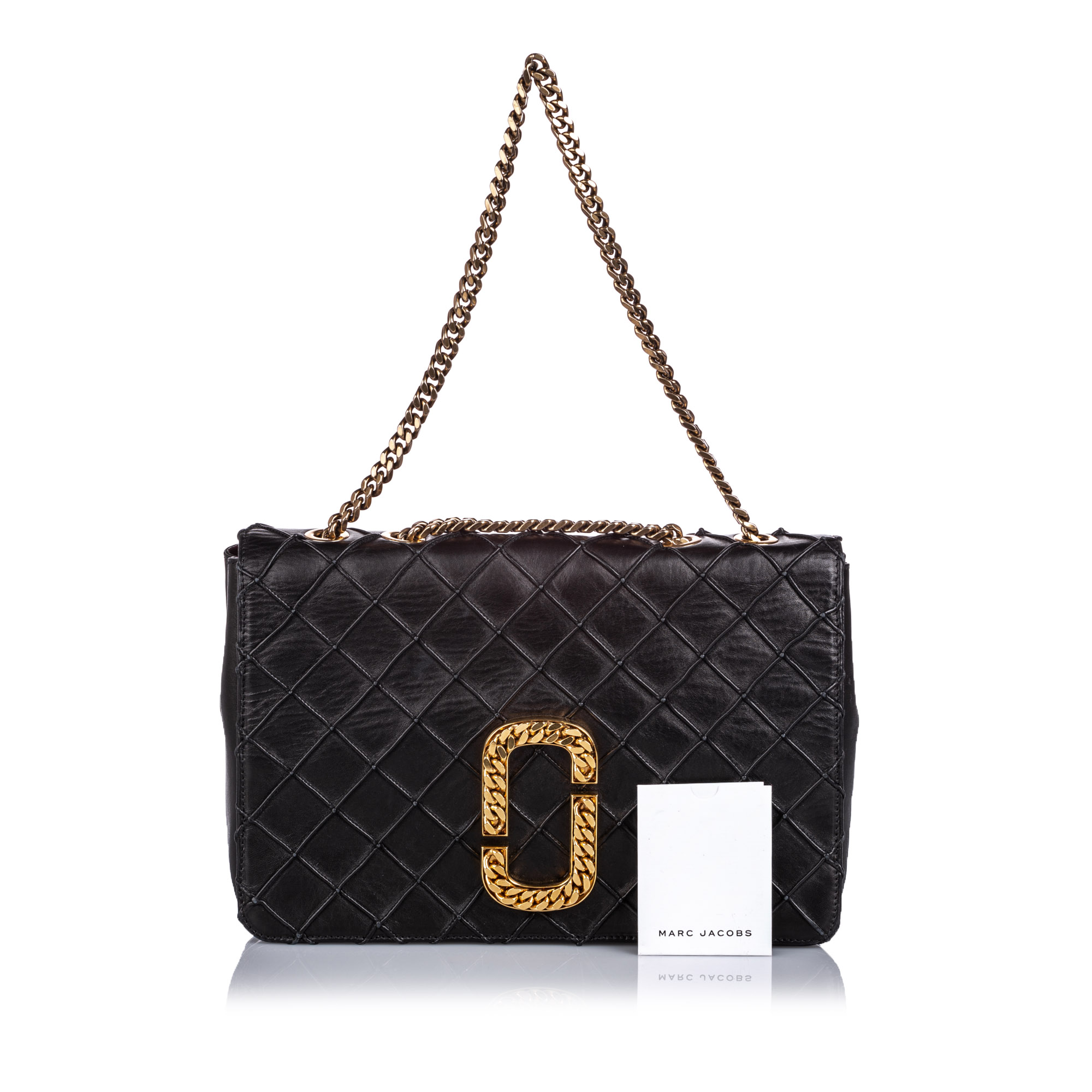 marc jacobs black quilted bag