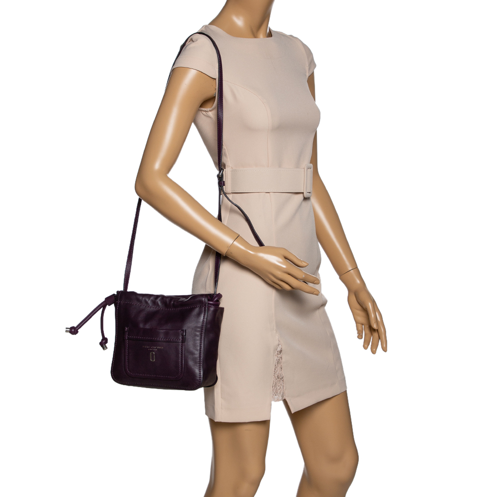

Marc Jacobs Purple Leather Drawstring Shoulder Bag