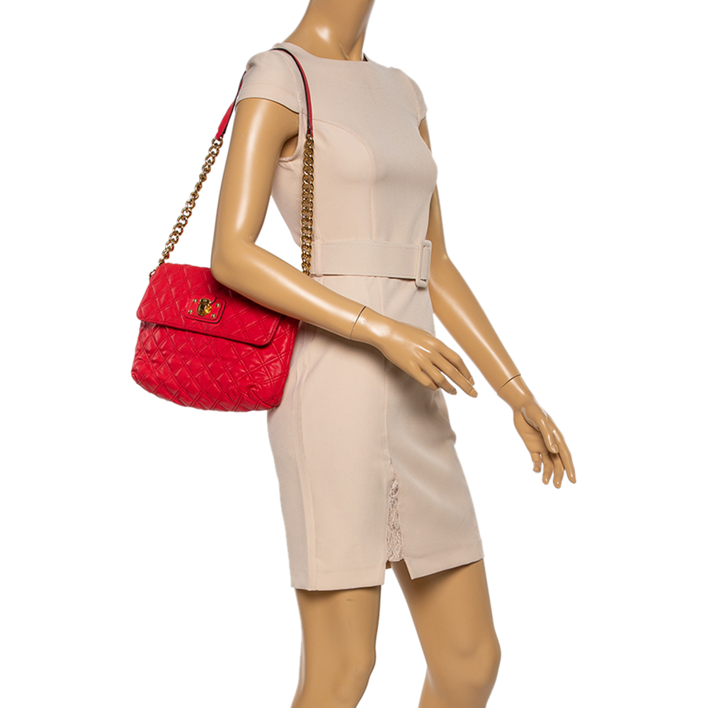 

Marc Jacobs Red Quilted Leather Flap Shoulder Bag