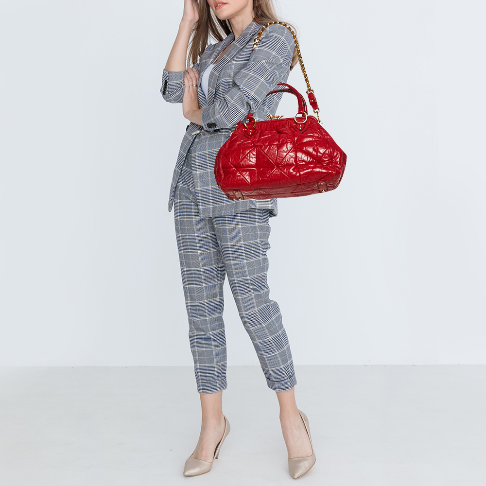 

Marc Jacobs Red Quilted Leather Stam Satchel