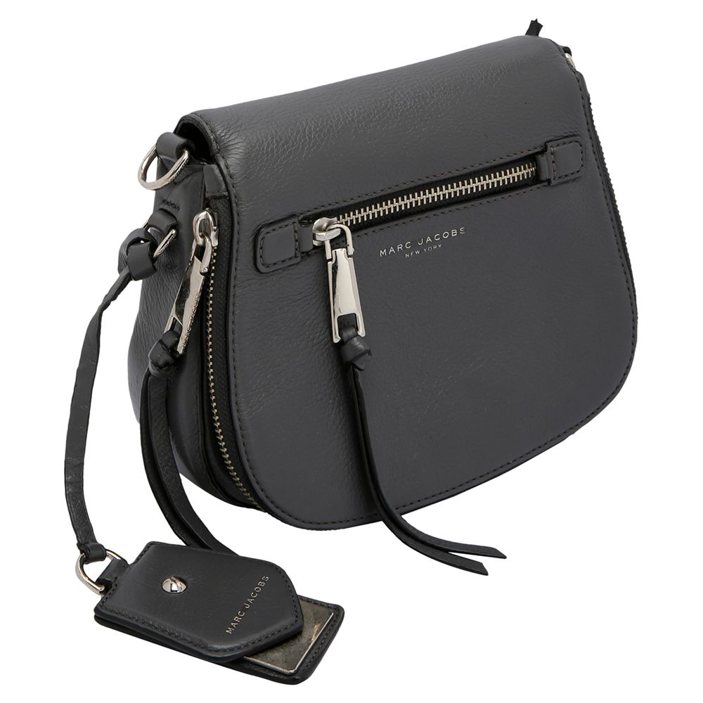 

Marc Jacobs Grey Leather Small Recruit Saddle Bag