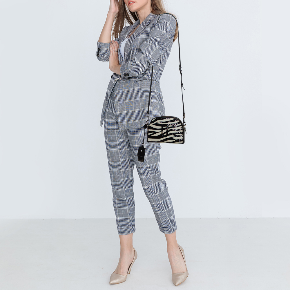 

Marc Jacobs Black/White Leather and Sequin Zebra Shutter Crossbody Bag