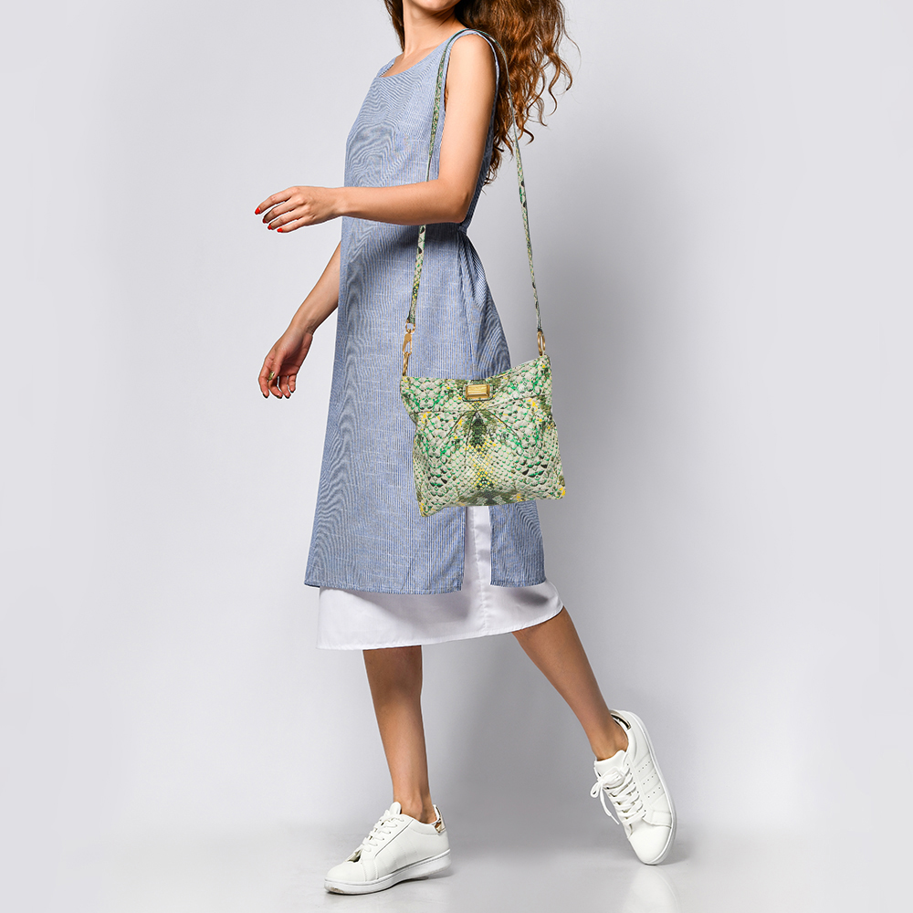 

Marc Jacobs Green/Yellow Python Embossed PVC Slim Crossbody Bag