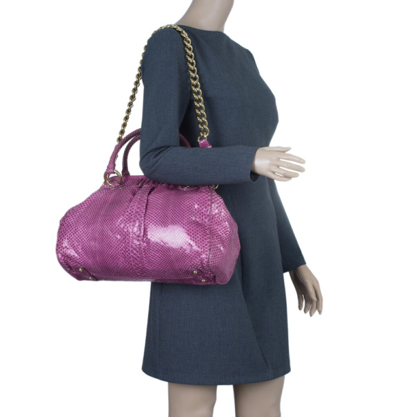 

Marc Jacobs Purple Python Patchwork Stam Satchel