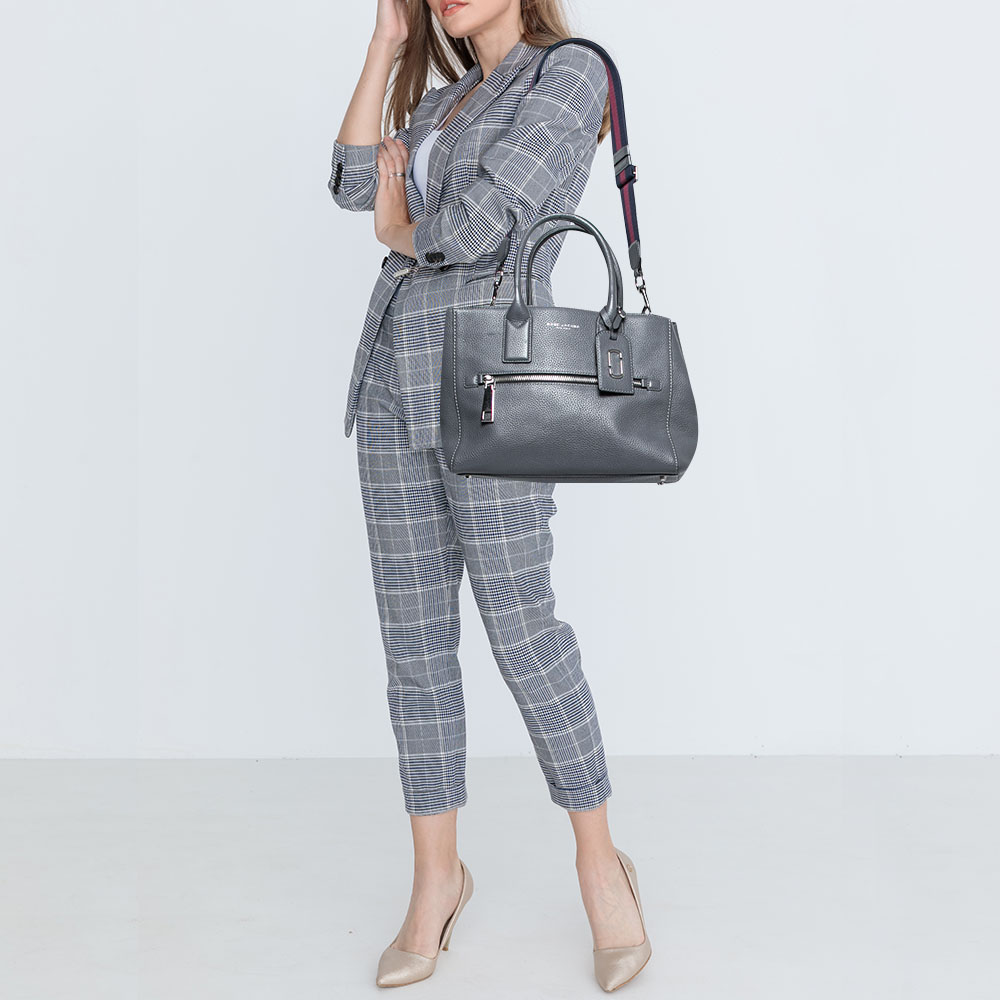 

Marc Jacobs Grey Leather Gotham East West Tote