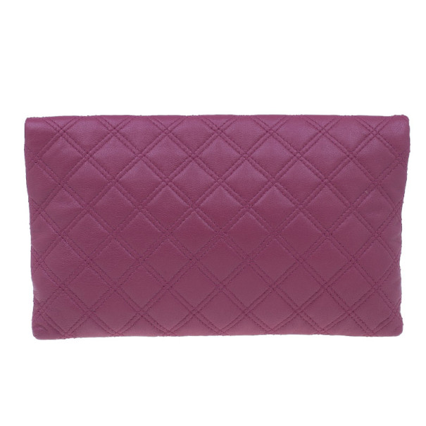 Marc Jacobs Pink Quilted Leather Eugenie Clutch Bag Pony-style calfskin  ref.177010 - Joli Closet