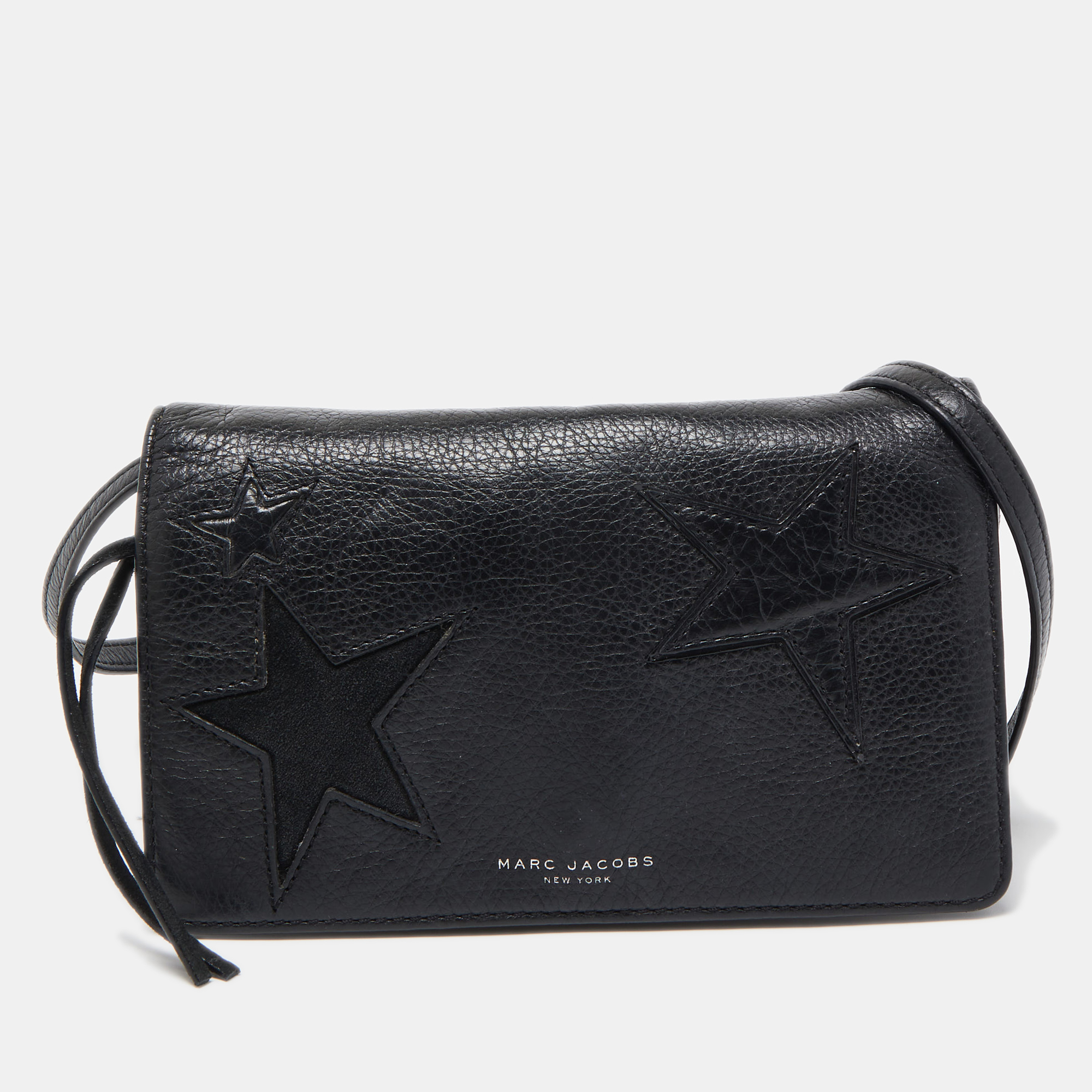 Pre-owned Marc Jacobs Black Star Patchwork Leather Clutch Bag