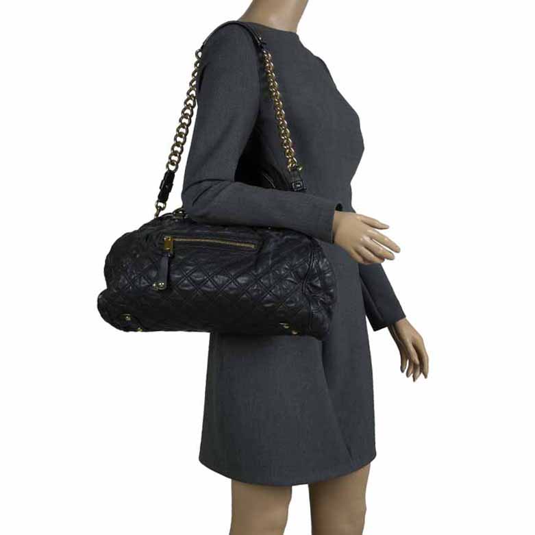 

Marc Jacobs Black Quilted Leather Cecilia Satchel