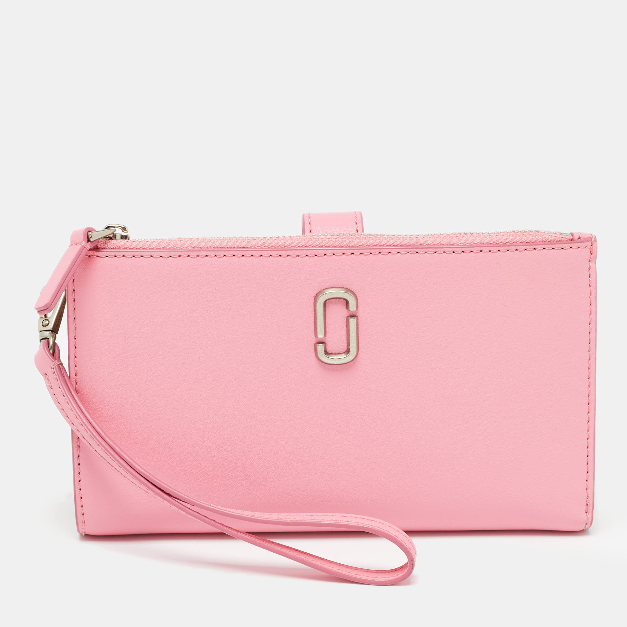 

Marc Jacobs Pink/Beige Leather The Phone Wristlet Wallet
