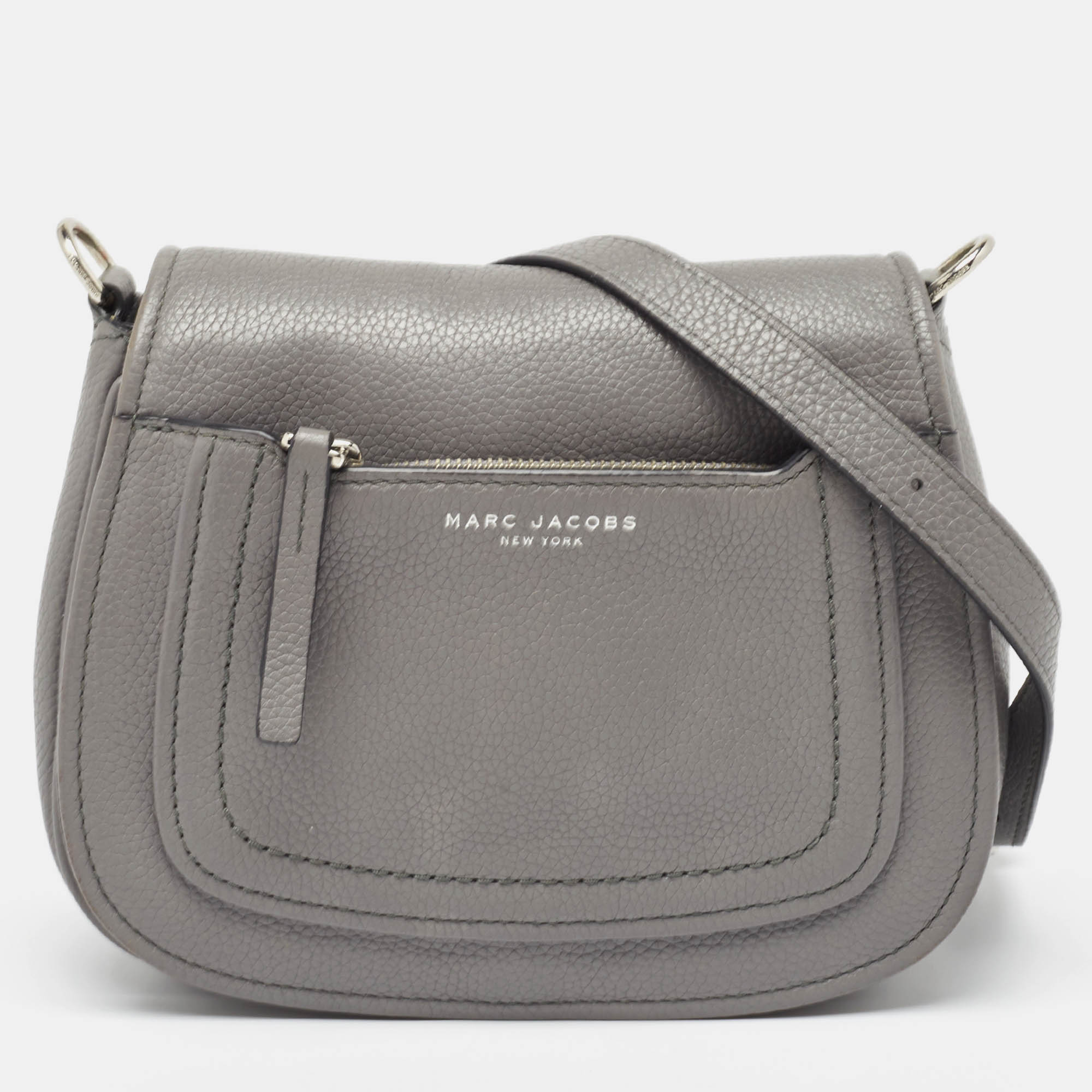 Pre-owned Marc Jacobs Grey Leather Empire City Crossbody Bag