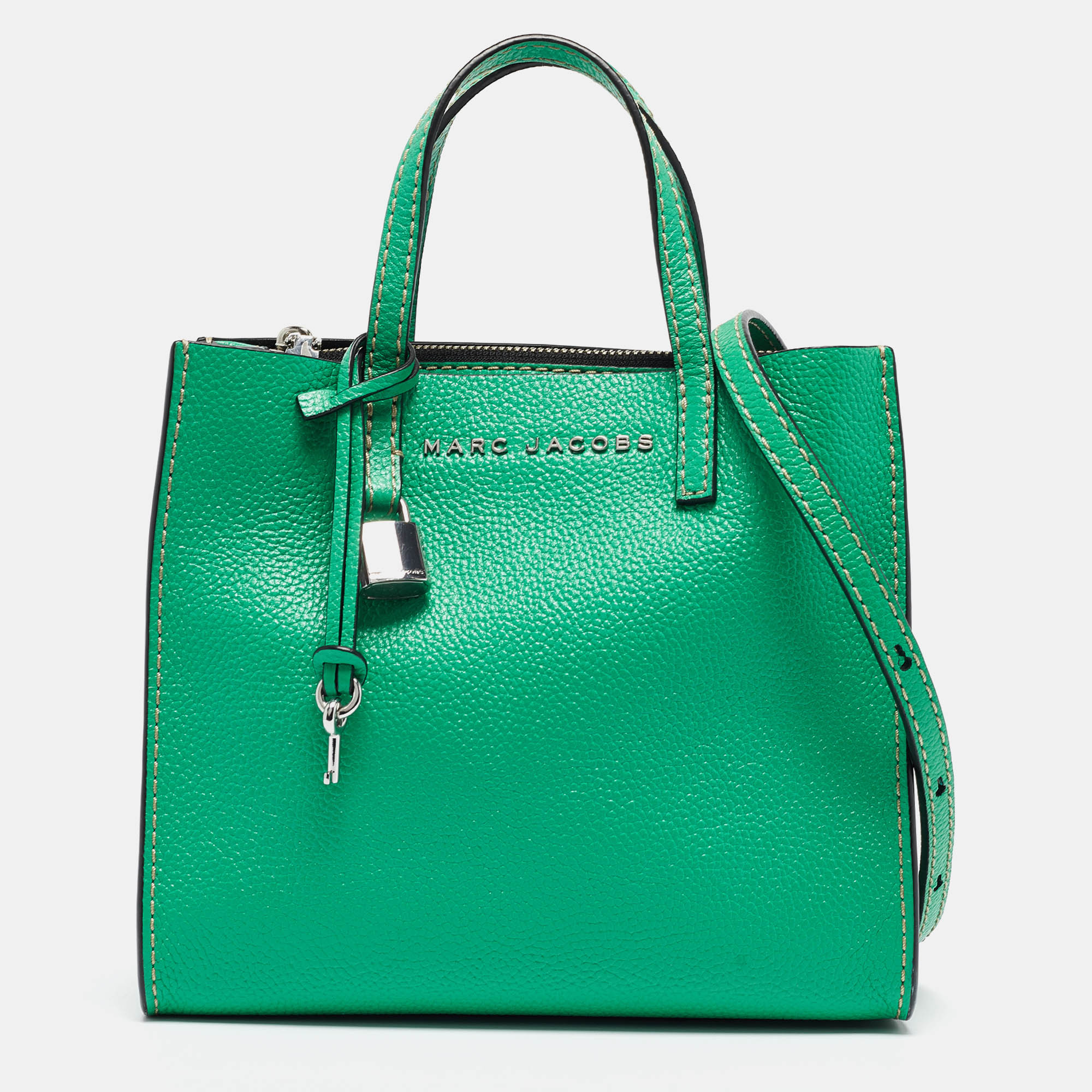 

Marc Jacobs Green Leather Mini Grind Tote