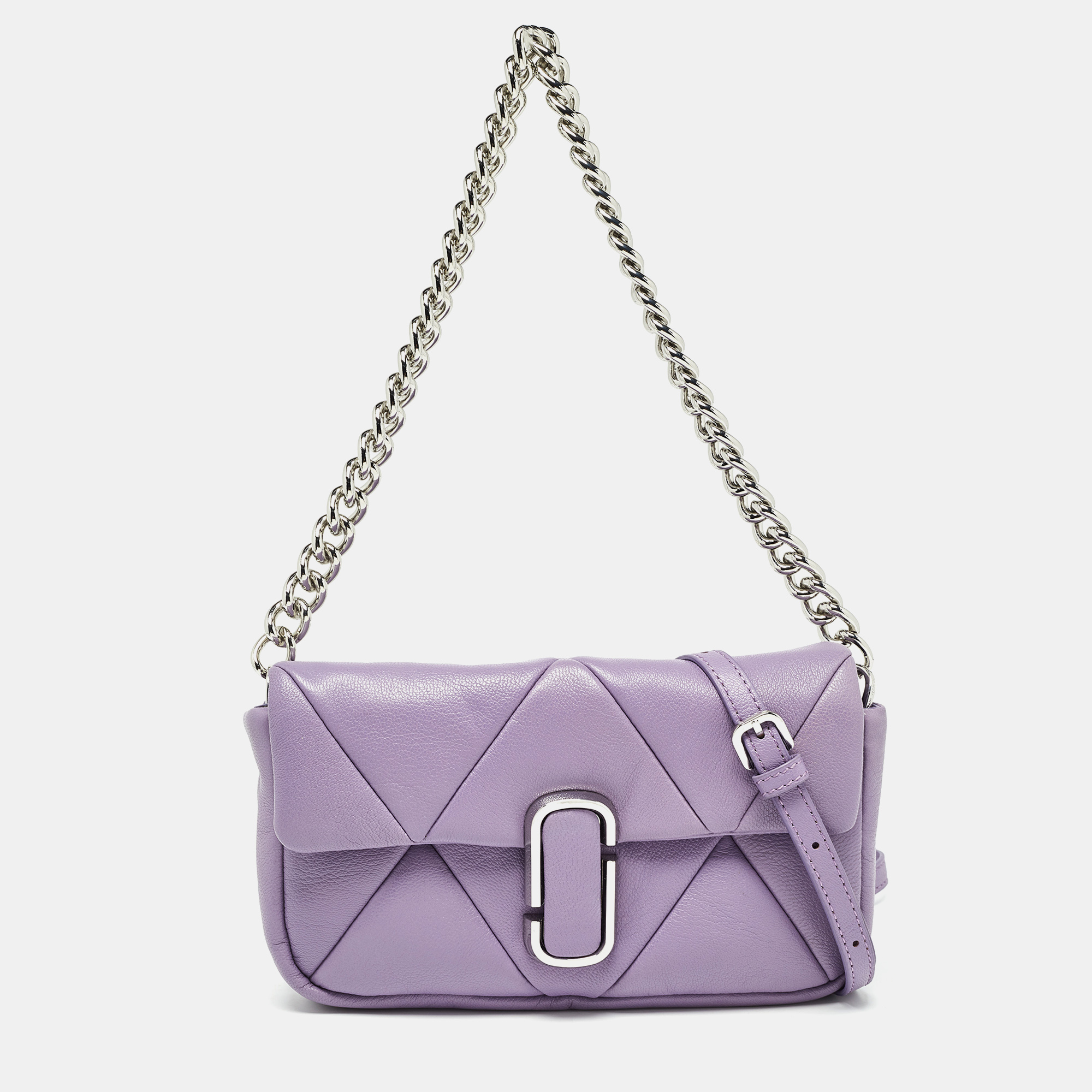 

Marc Jacobs Lilac Puffy Diamond Quilted Leather Shoulder Bag, Purple