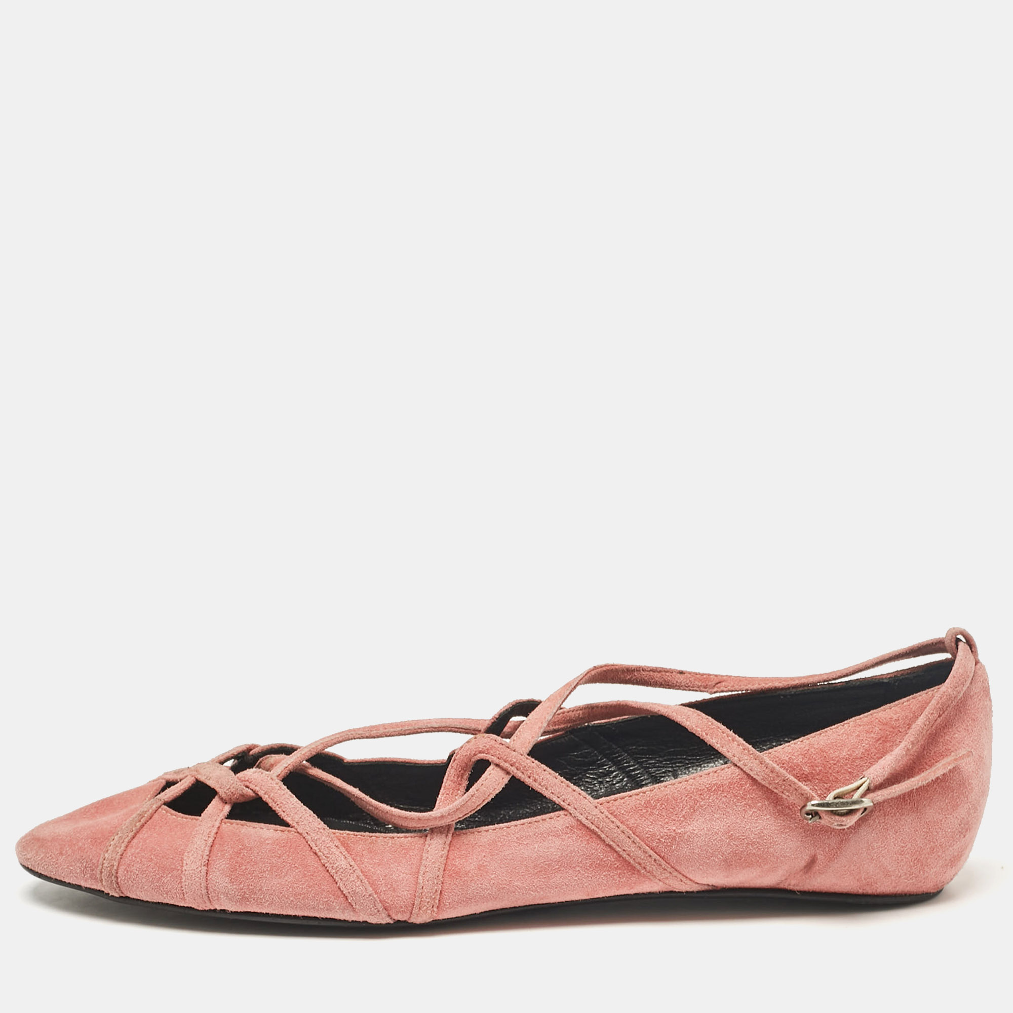 

Marc Jacobs Pink Suede Ballet Flats Size