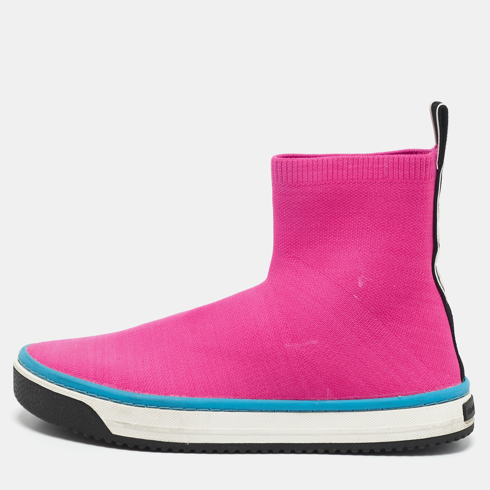 

Marc Jacobs Neon Pink Knit Fabric Dart Sock Sneakers Size