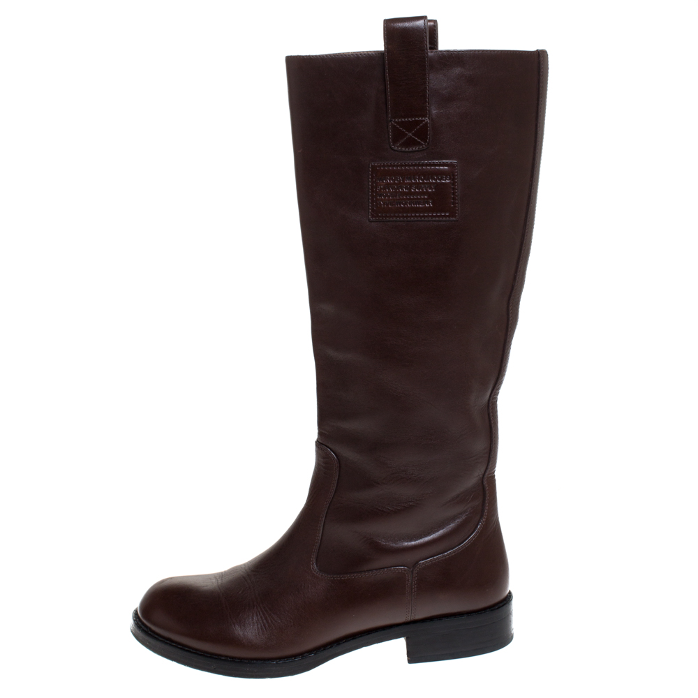 

Marc Jacobs Brown Leather Knee Length Boots Size