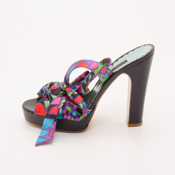 

Marc Jacobs Multicolor Printed Sandals Size