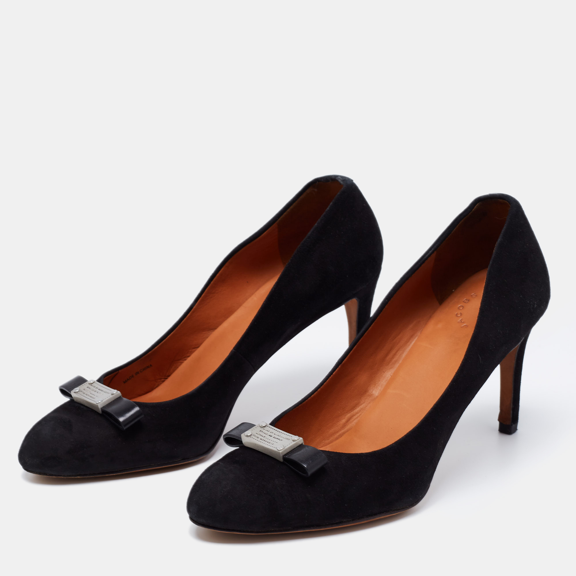 

Marc by Marc Jacobs Black Suede Bow Pumps Size