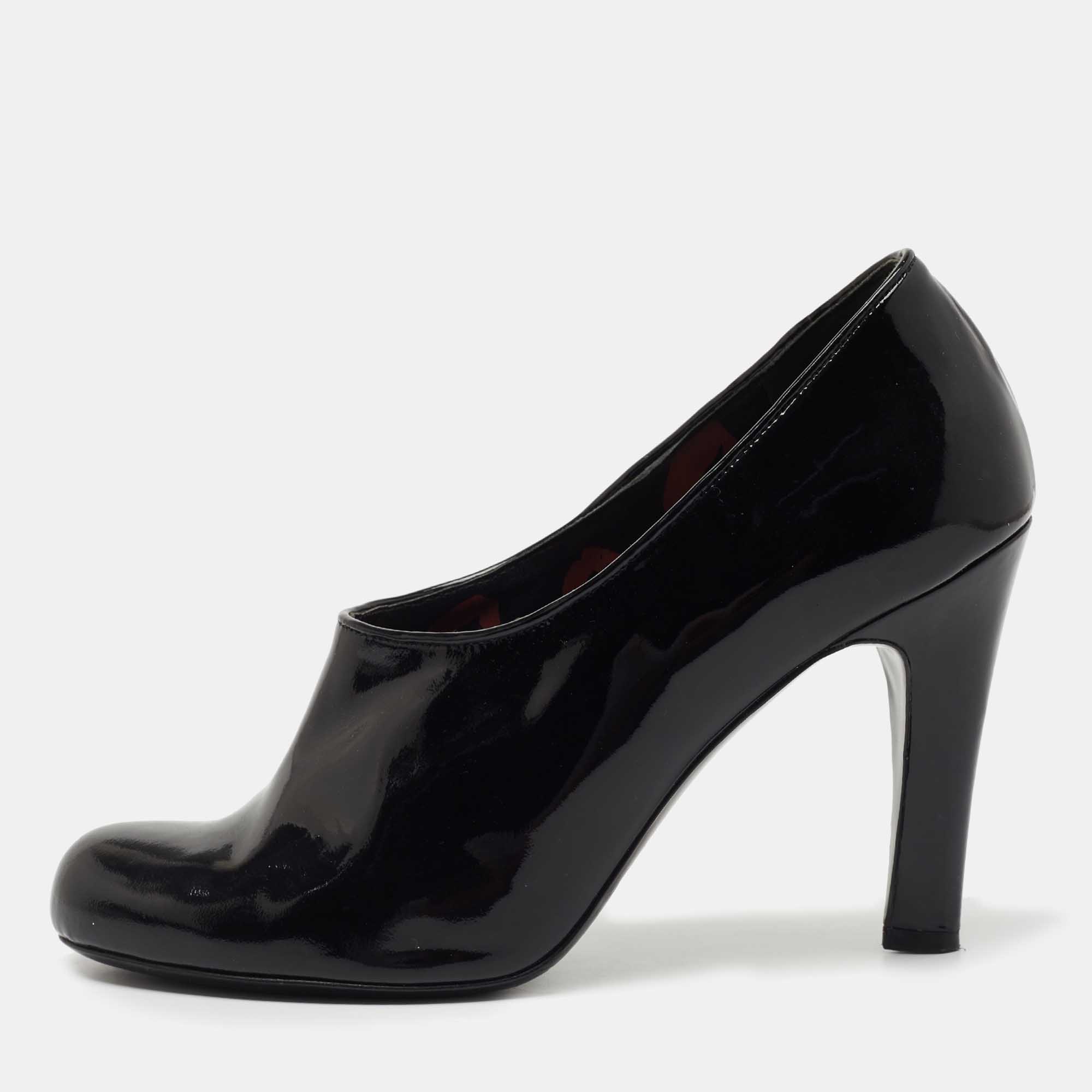 

Marc By Marc Jacobs Black Patent Leather Ankle Booties Size
