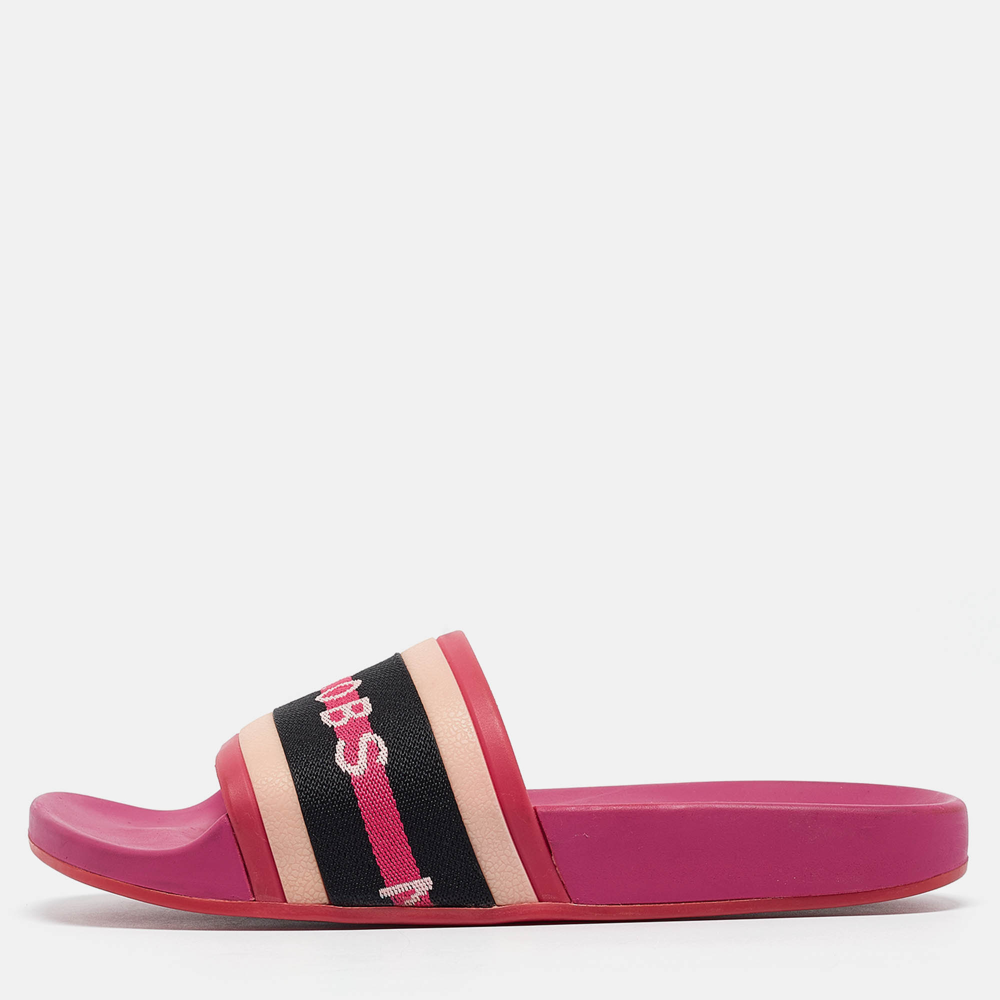 

Marc Jacobs Multicolor Rubber Flat Slides Size, Pink