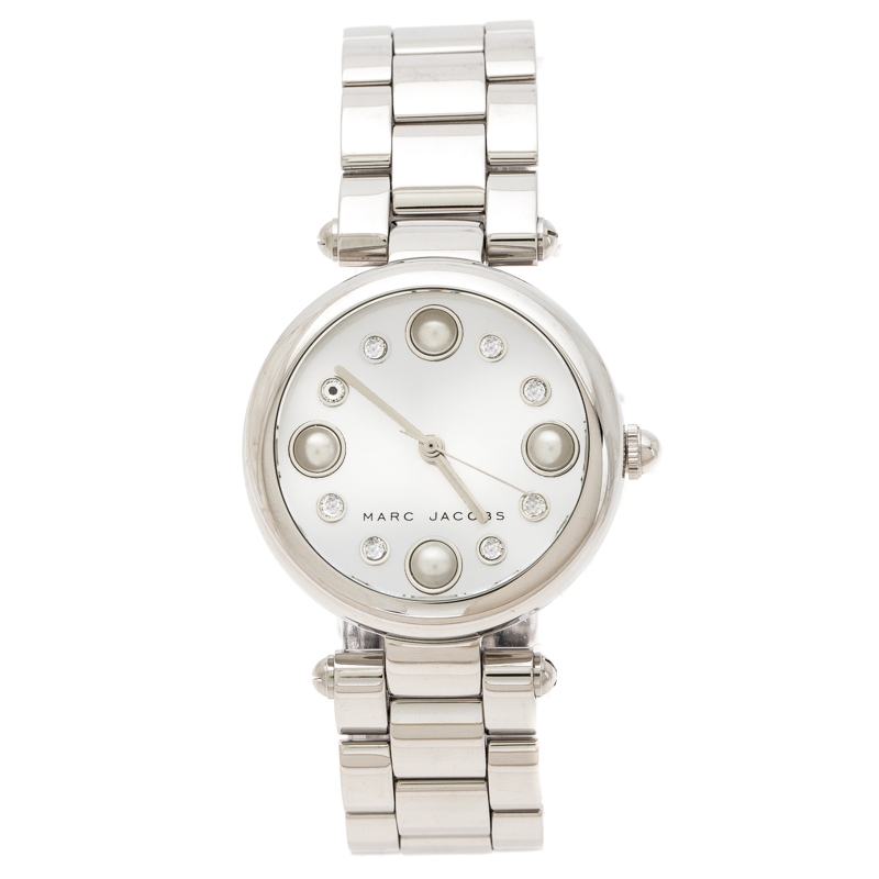 Marc Jacobs Silver Stainless Steel Dotty MJ3475 Women's Wristwatch 34 mm