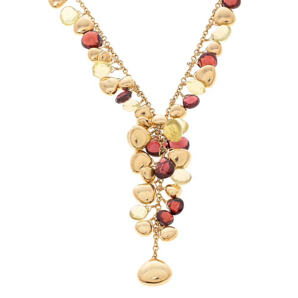 

Marco Bicego Paradise Multicolored Gemstone 18K Yellow Gold Necklace