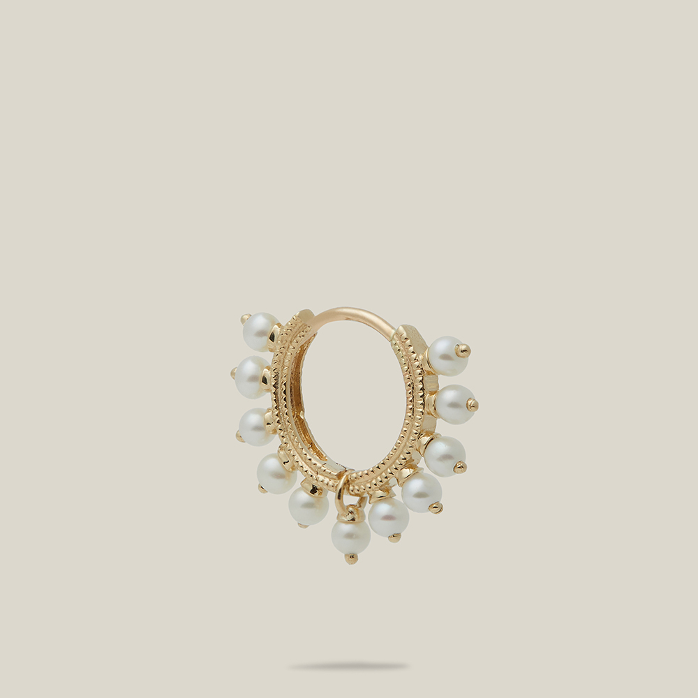 

Maria Tash Gold Coronet Pearl and Yellow-Gold Single Earring
