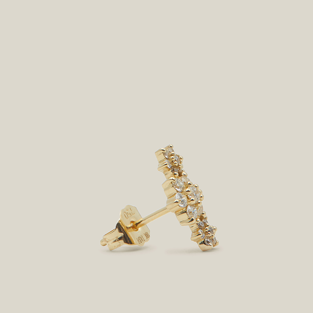 

Maria Tash Gold Garland Star Diamond and Yellow-Gold Single Stud