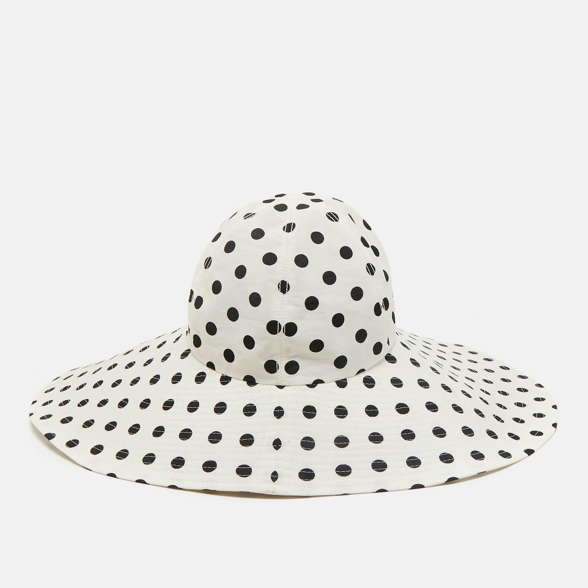 

Marianna Senchina White Polka Dots Floppy Hat M