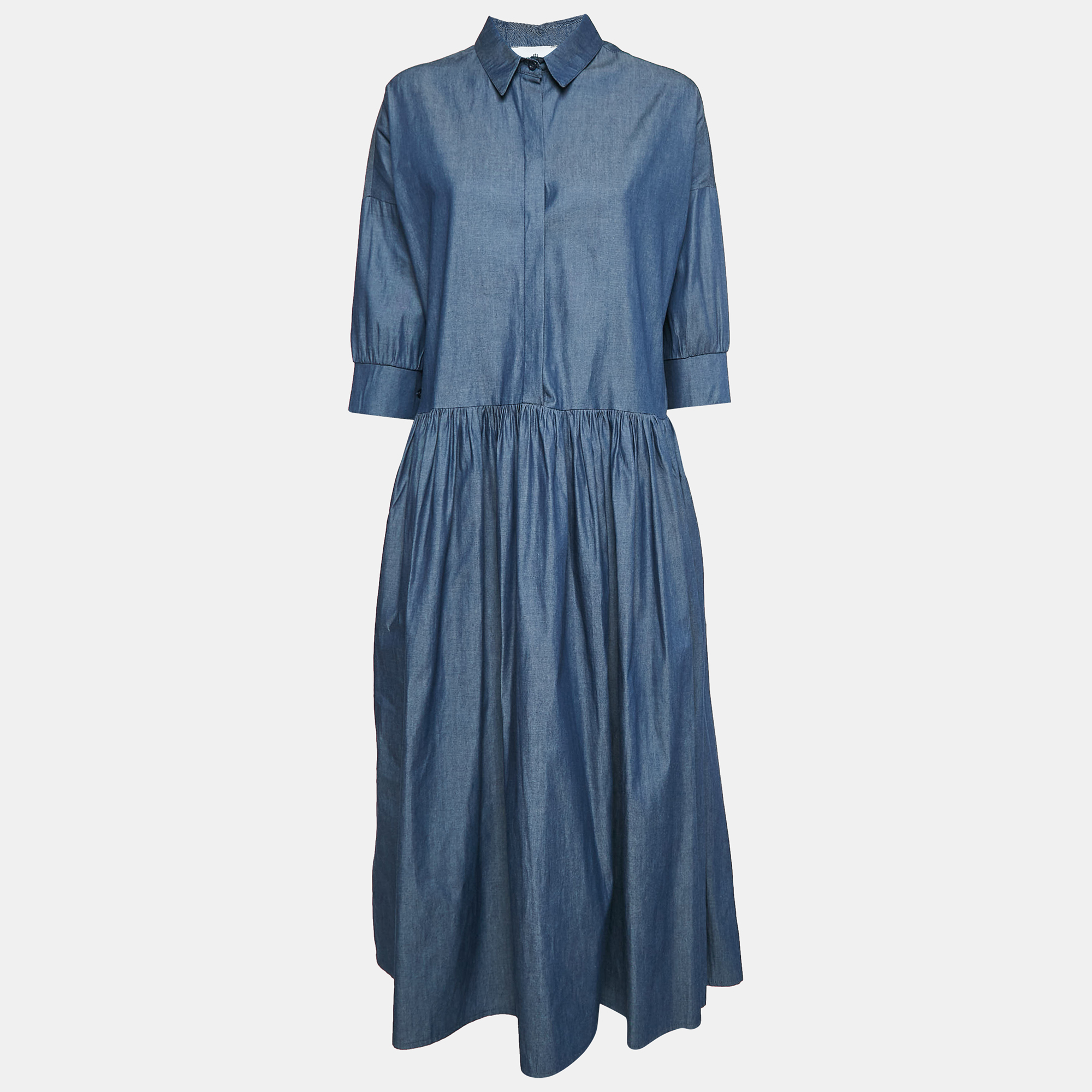 

Marielle Blue Denim Buttoned Maxi Dress M