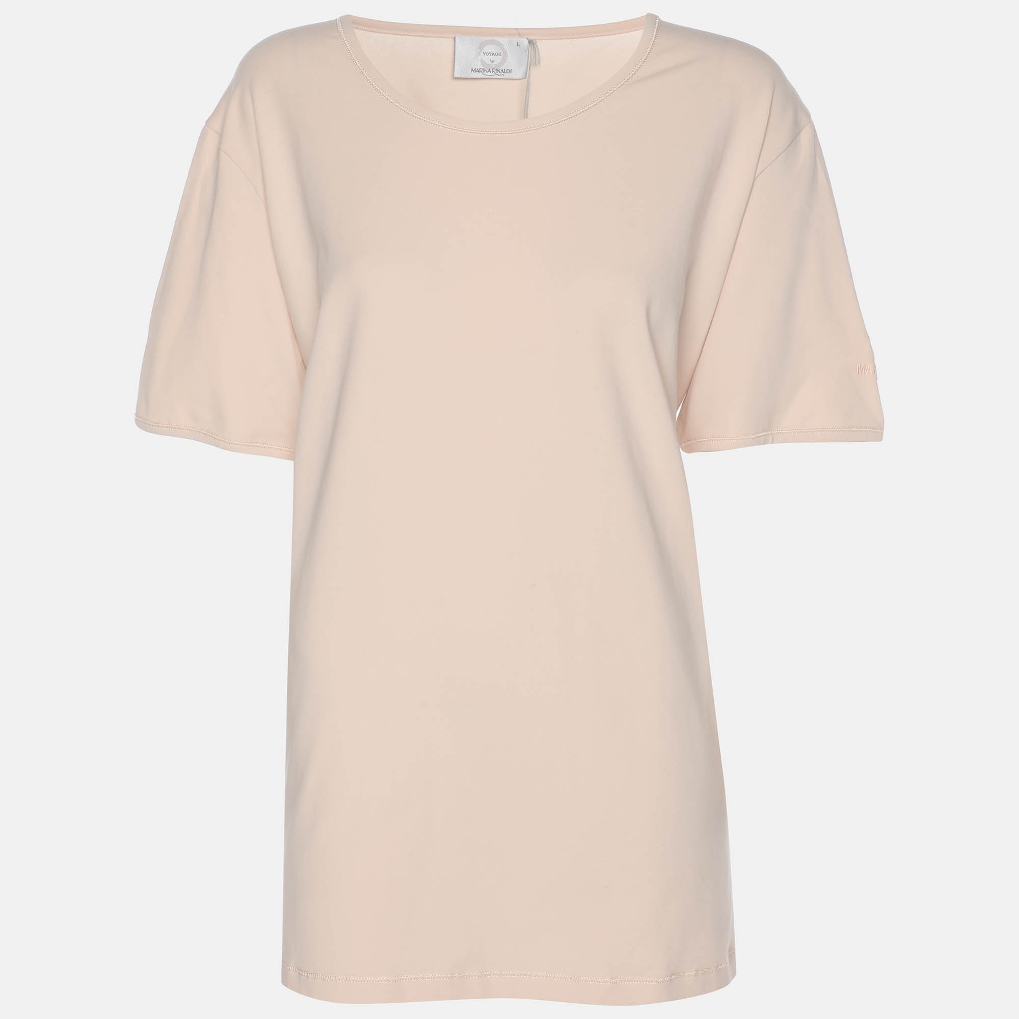 

Voyage by Marina Rinaldi Peach Stretch Cotton Top L, Pink