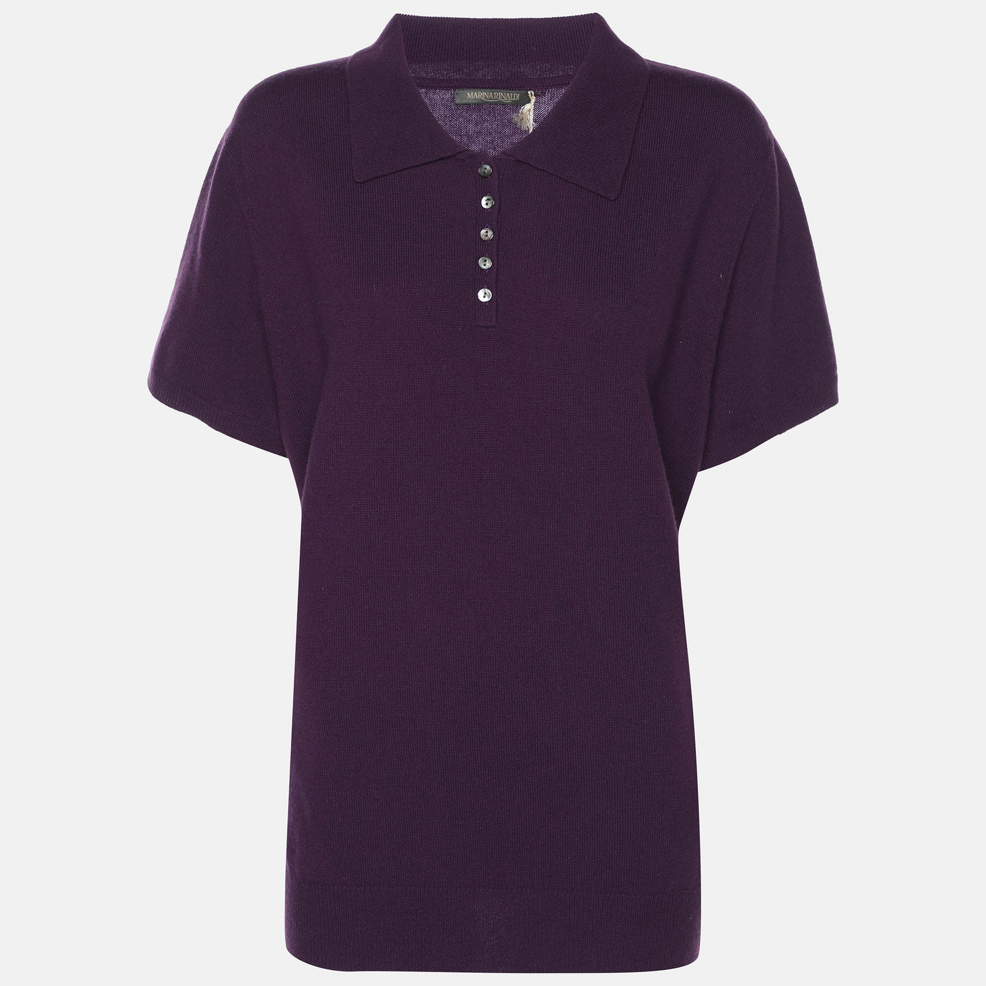 

Marina Rinaldi Purple Cashmere Short Sleeve Sweatshirt L