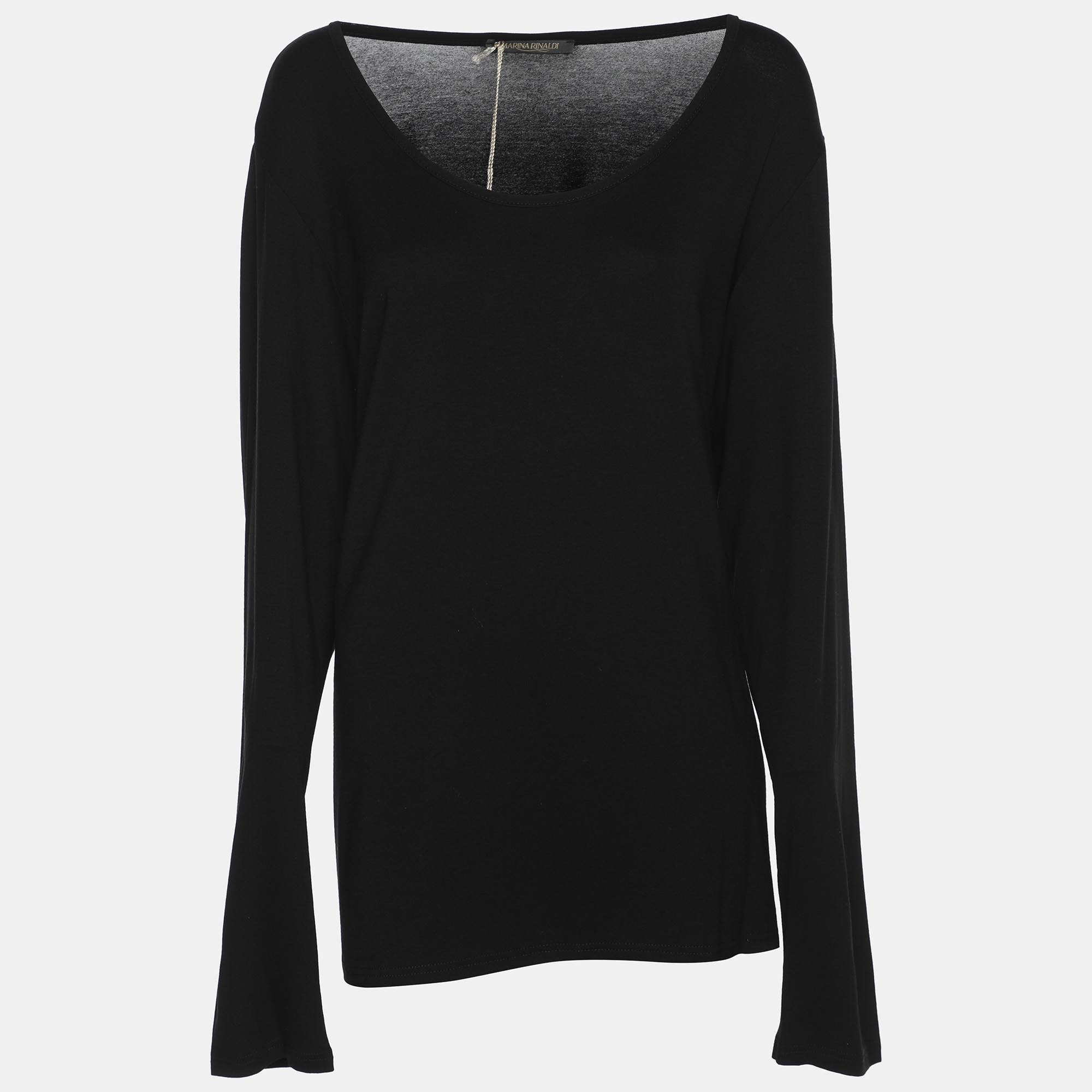 

Marina Rinaldi Black Jersey Long Sleeve Top L