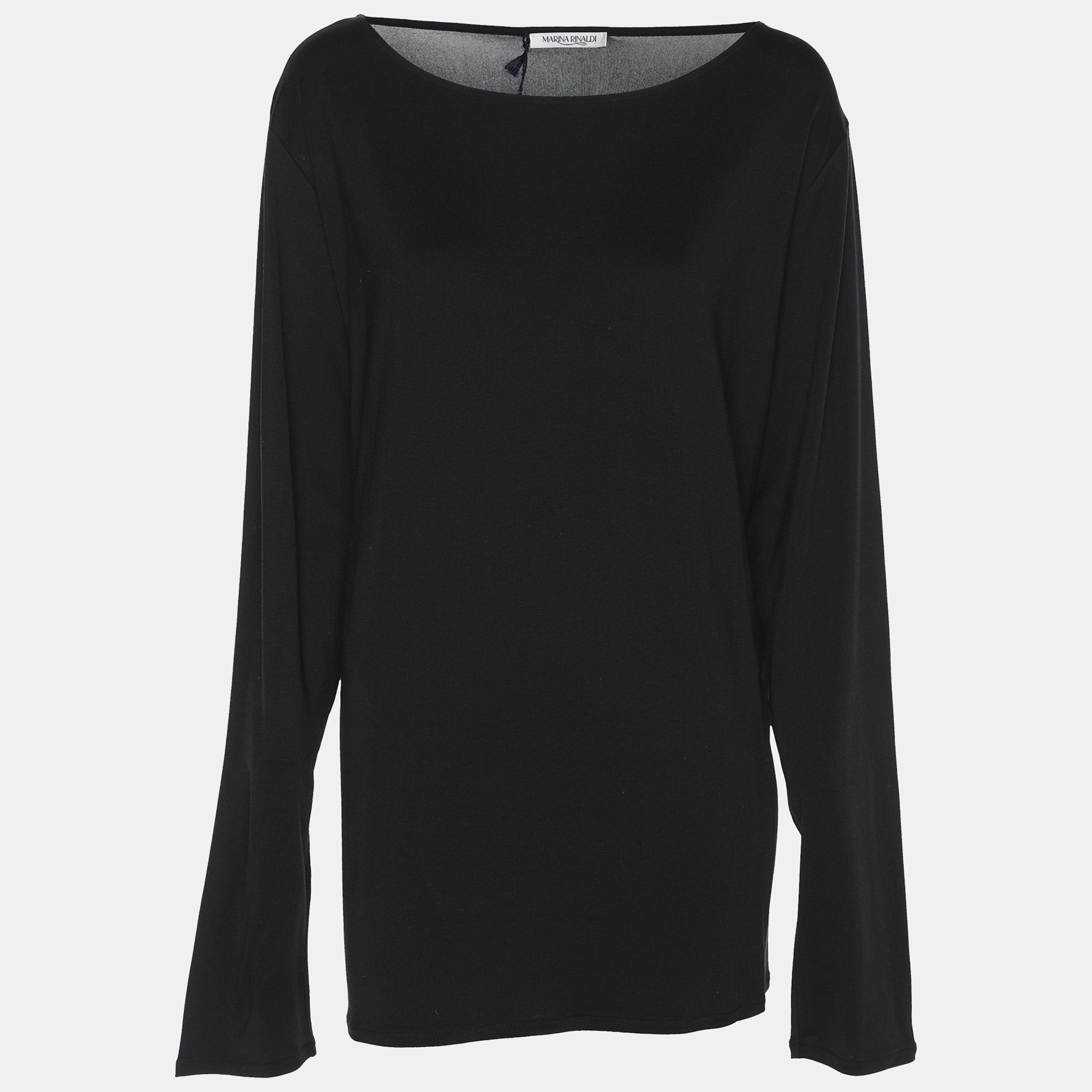 

Marina Rinaldi Black Jersey Long Sleeve Sweater L