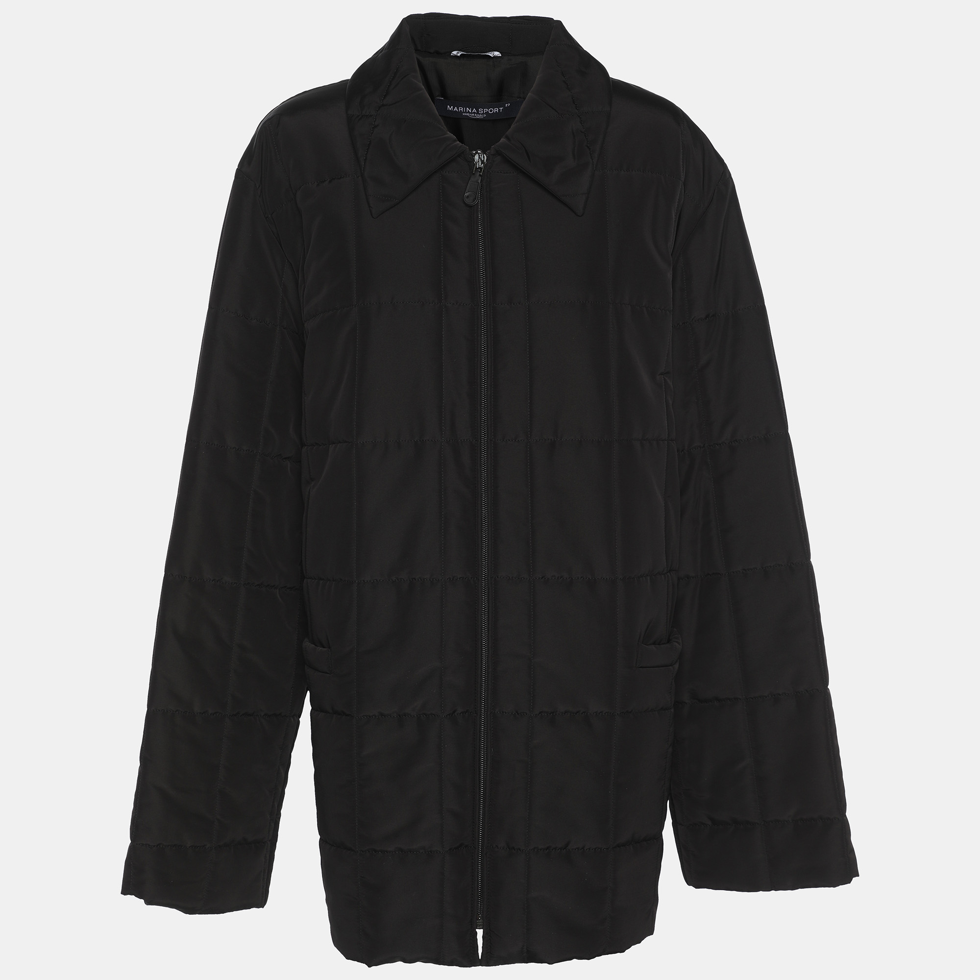 

Marina Sport by Marina Rinaldi Black Nylon Overcoat L