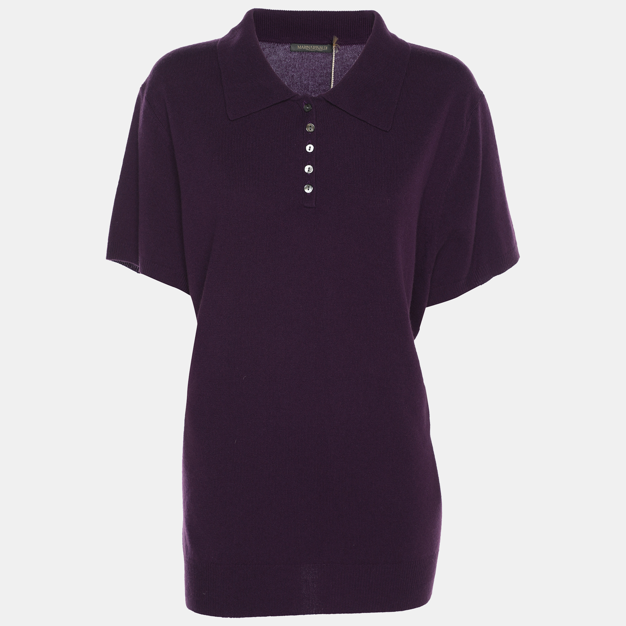 

Marina Rinaldi Purple Stretch Knit Short Sleeve Sweatshirt L