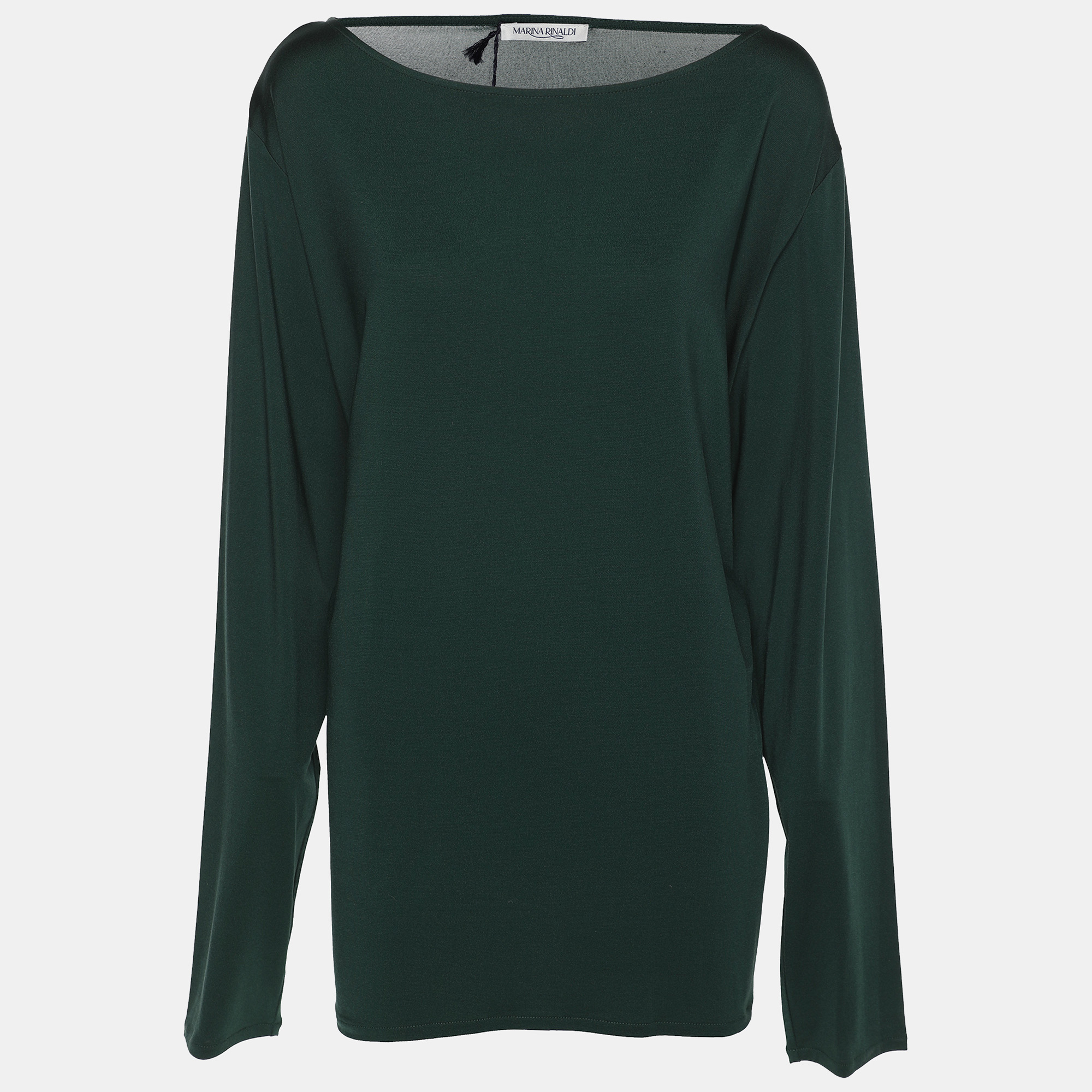 

Marina Rinaldi Green Jersey Long Sleeve Sweater L