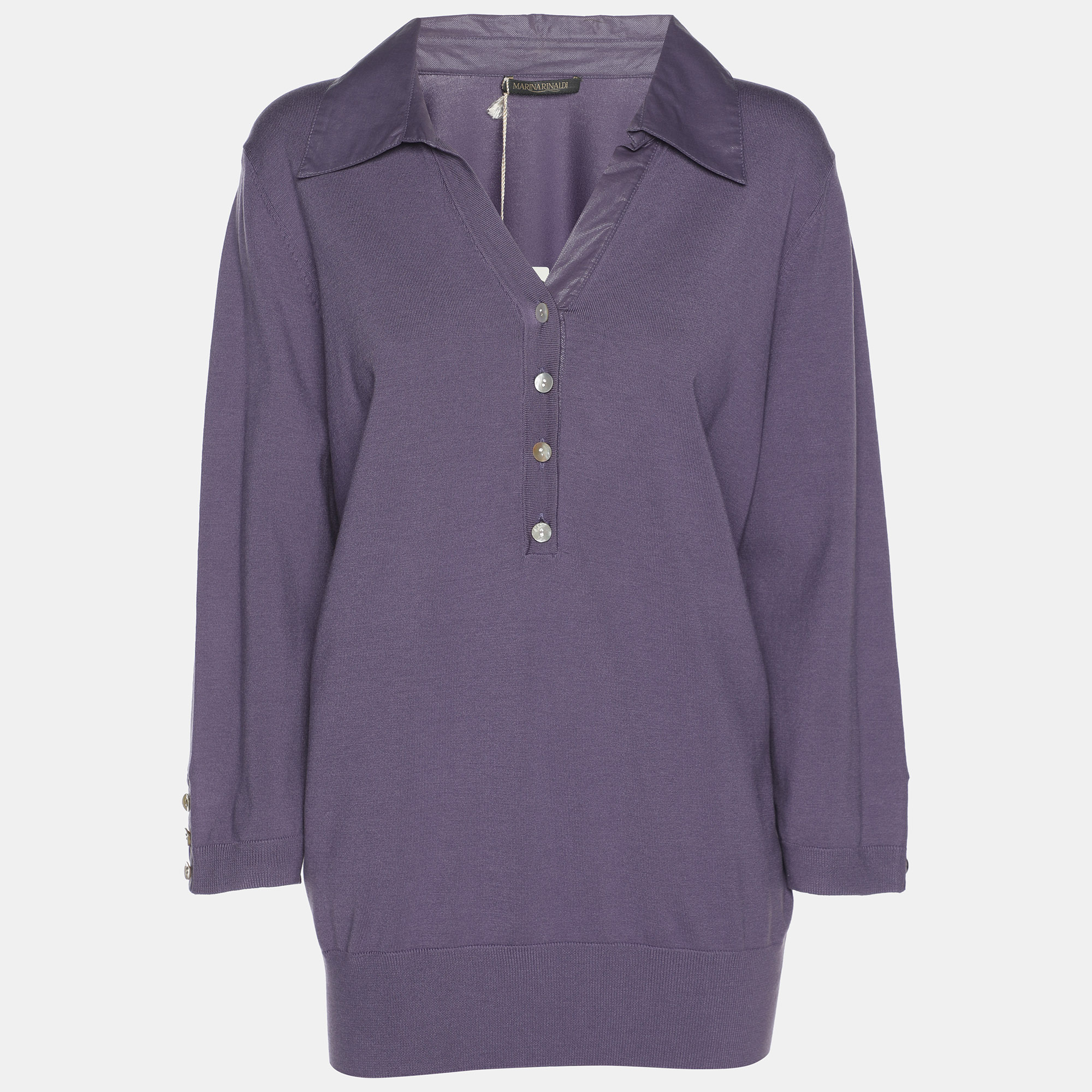 

Marina Rinaldi Purple Knit Full Sleeve T-Shirt L