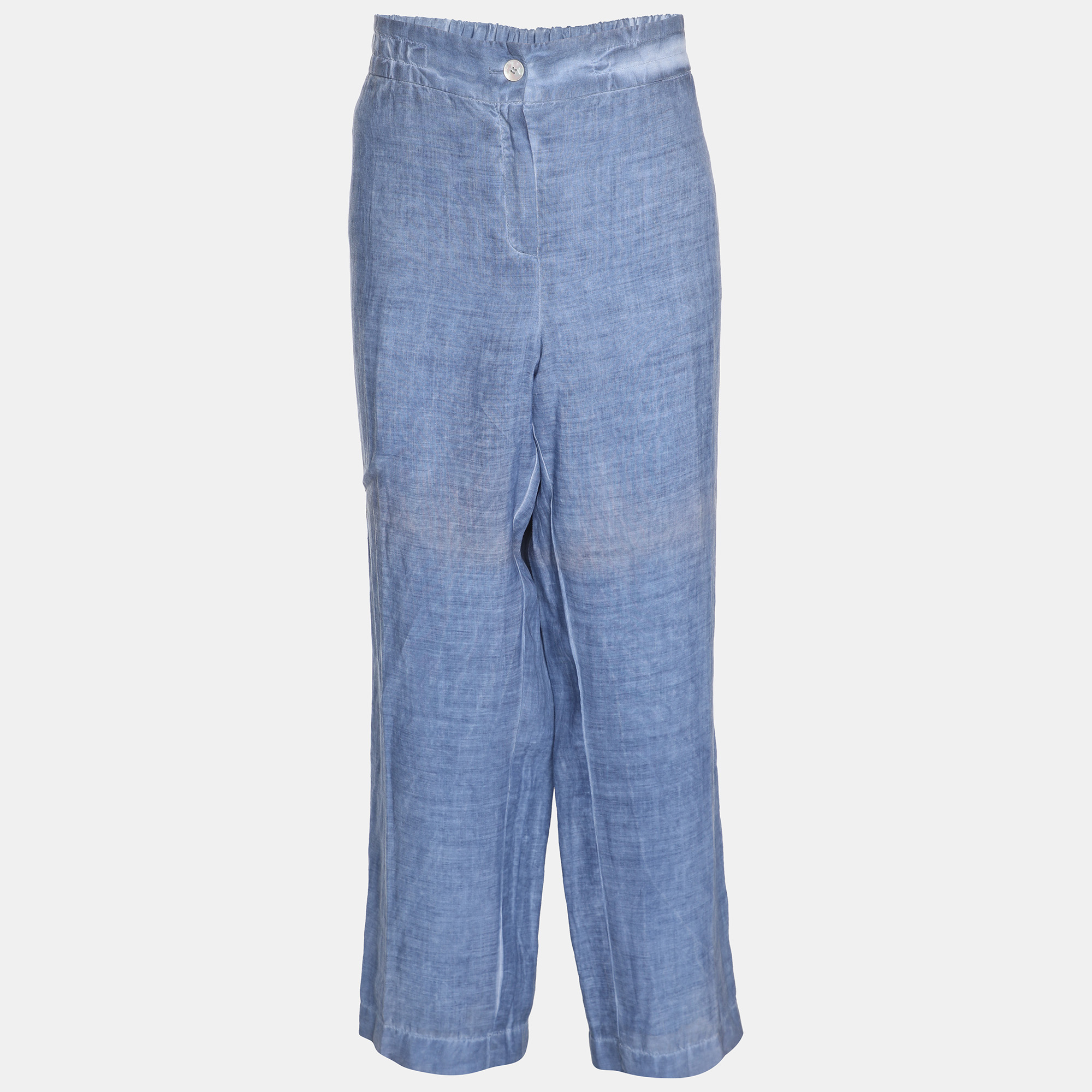 

Voyage by Marina Rinaldi Blue Linen Trousers L