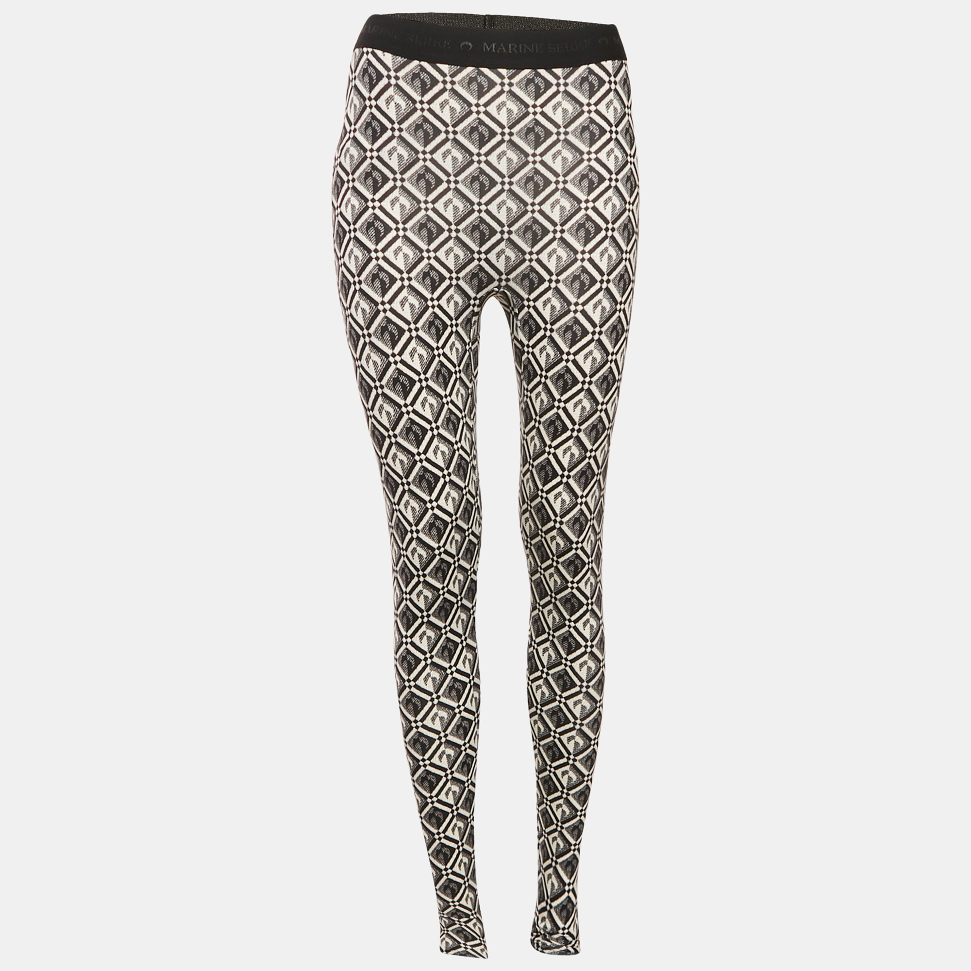 

Marine Serre Monochrome Moon Diamond Jersey Fuseax Leggings S, Black