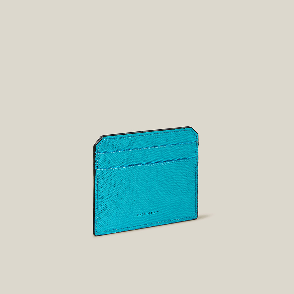 

MARK CROSS Blue Saffiano Leather Card Holder
