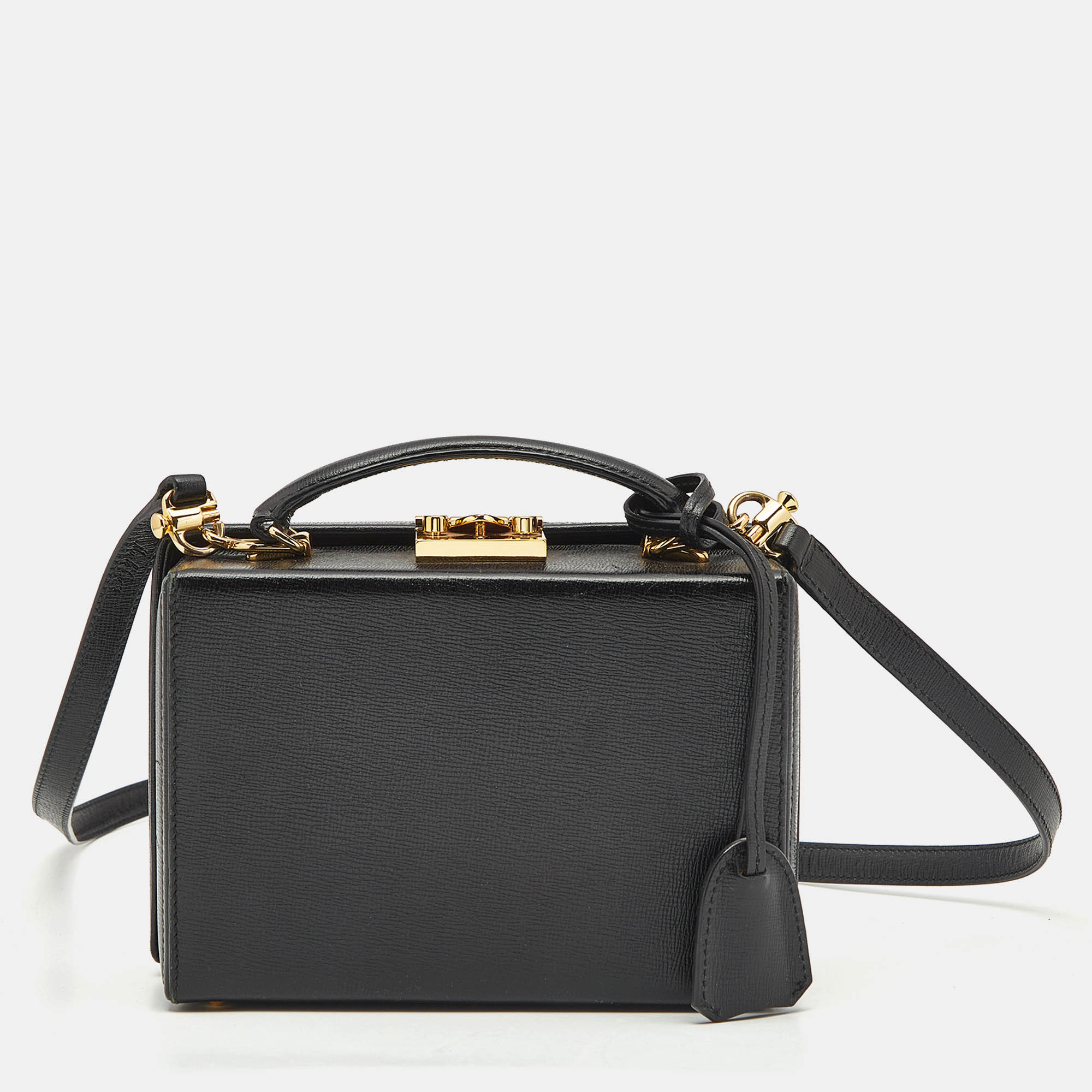 

Mark Cross Black Leather  Grace Box Bag