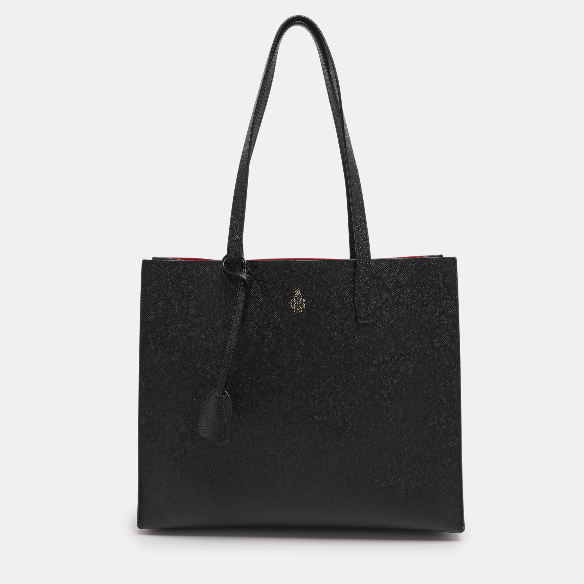 

Mark Cross Black Leather Shopper Tote