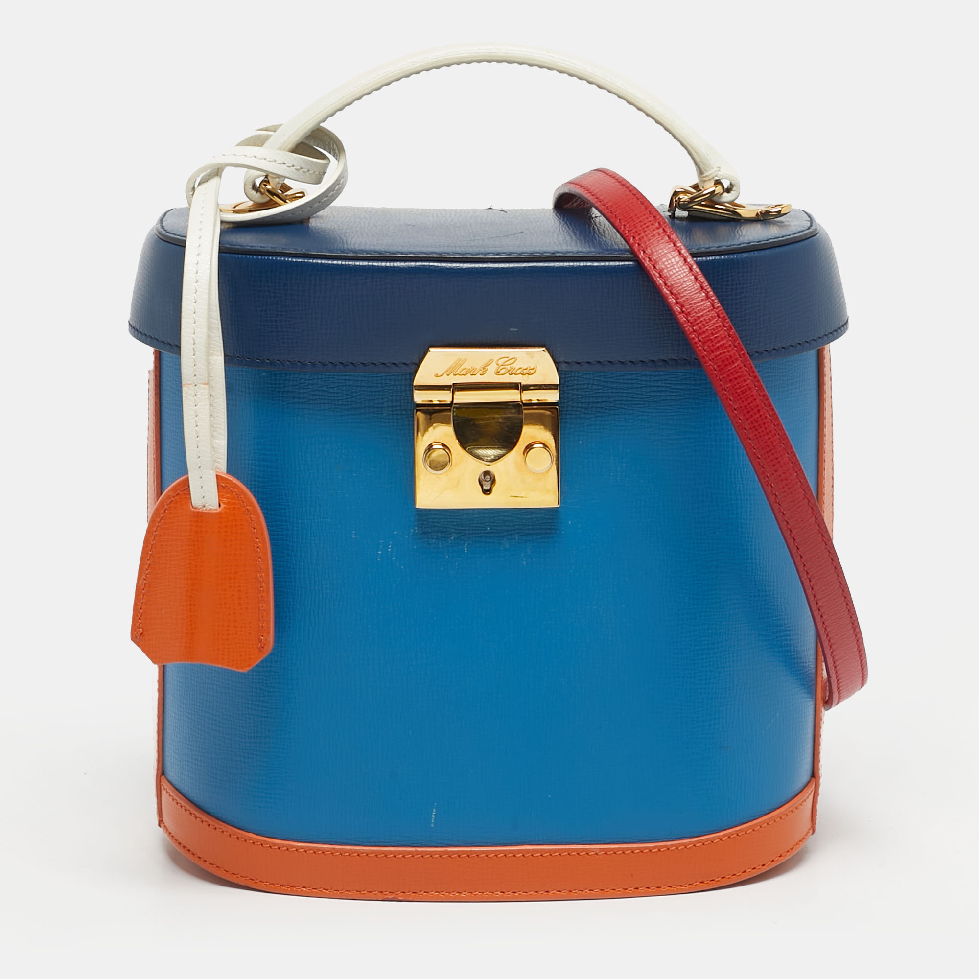 

Mark Cross Multicolor Leather Benchley Top Handle Bag