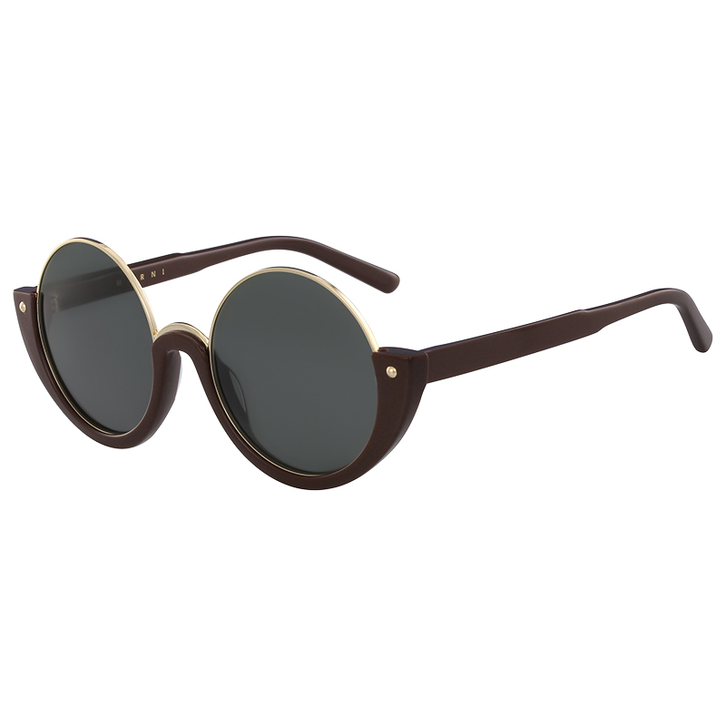 Pre Owned Marni Green ME614S Round Sunglasses