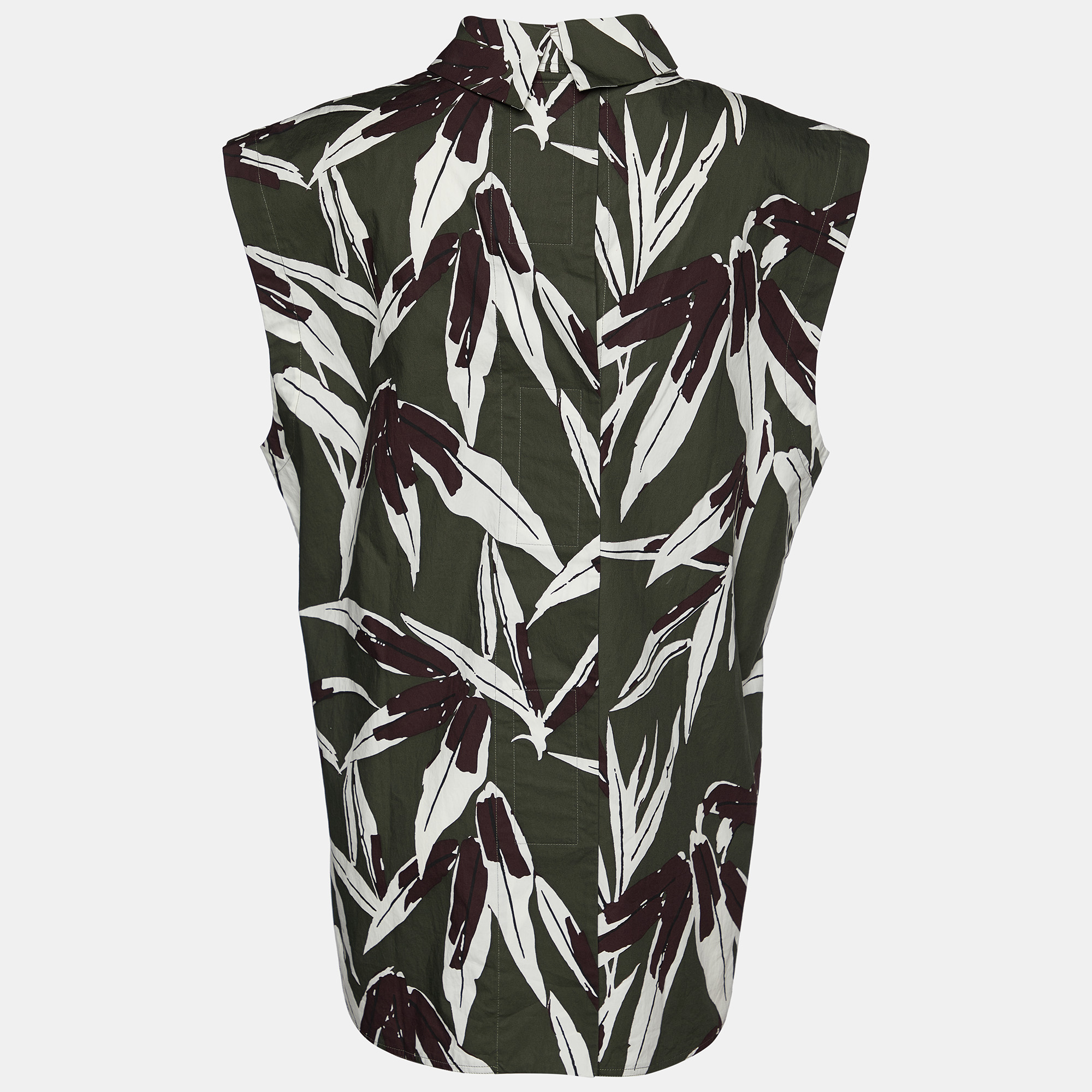 

Marni Green Printed Cotton Sleeveless Top