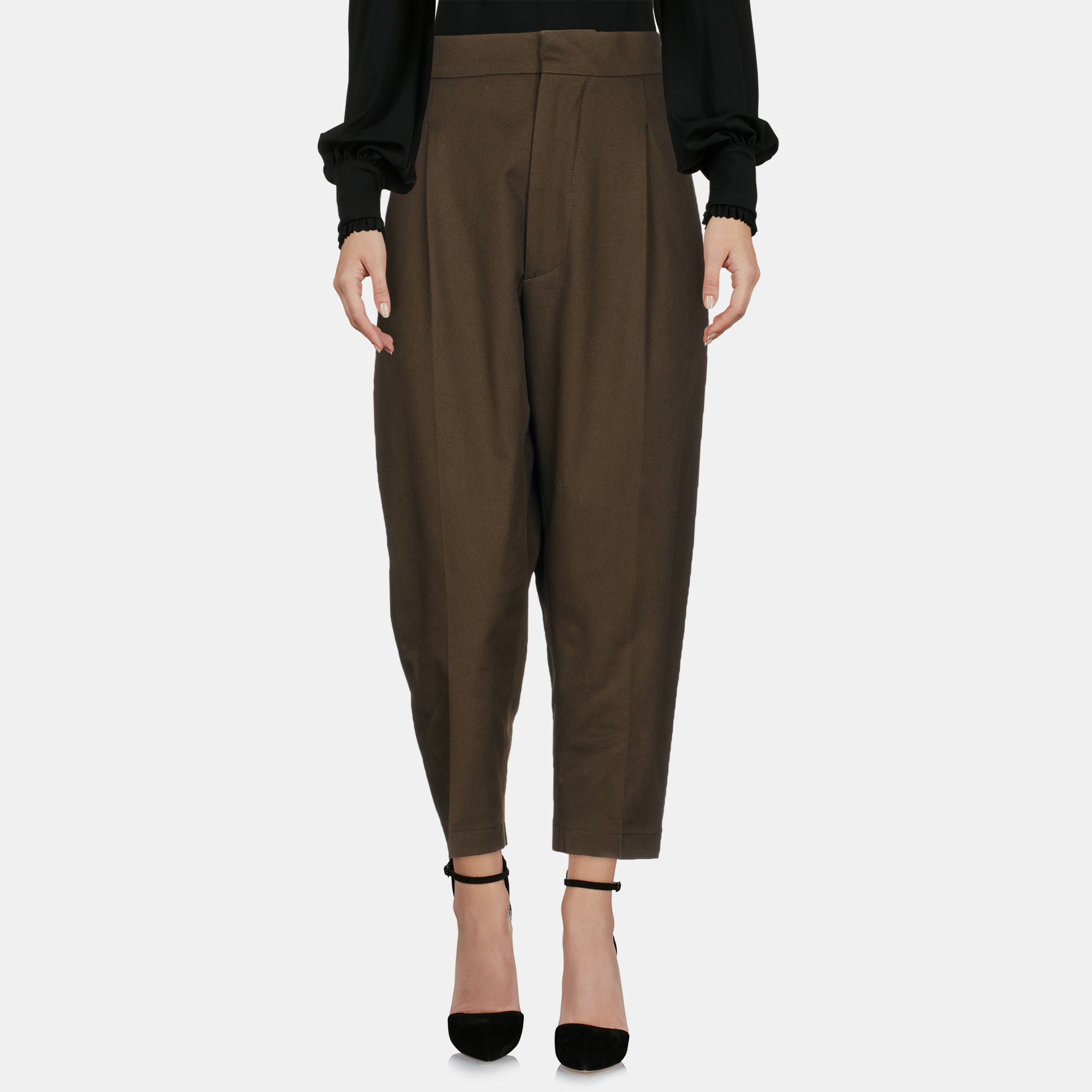 Pre-owned Marni Cotton Pants 44 In Brown