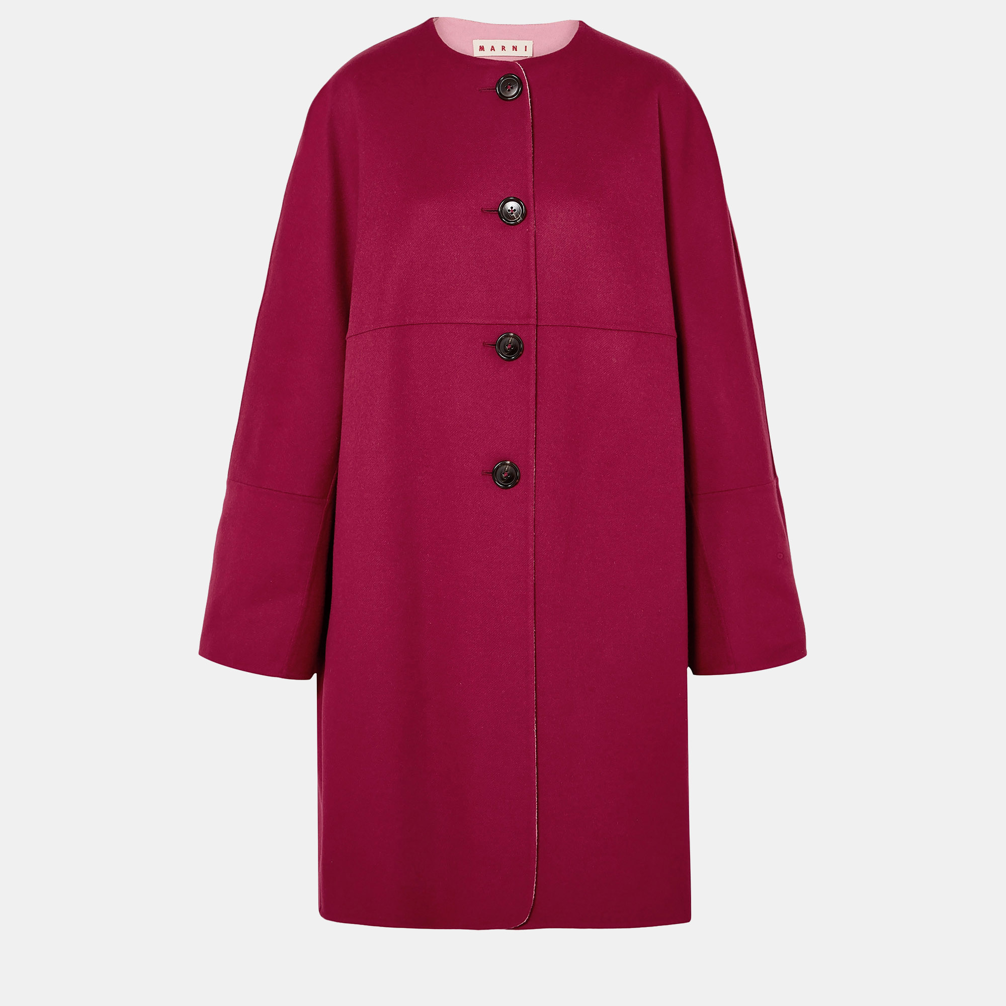 

Marni China Red Wool & Cashmere Duster Coat S (IT 40)