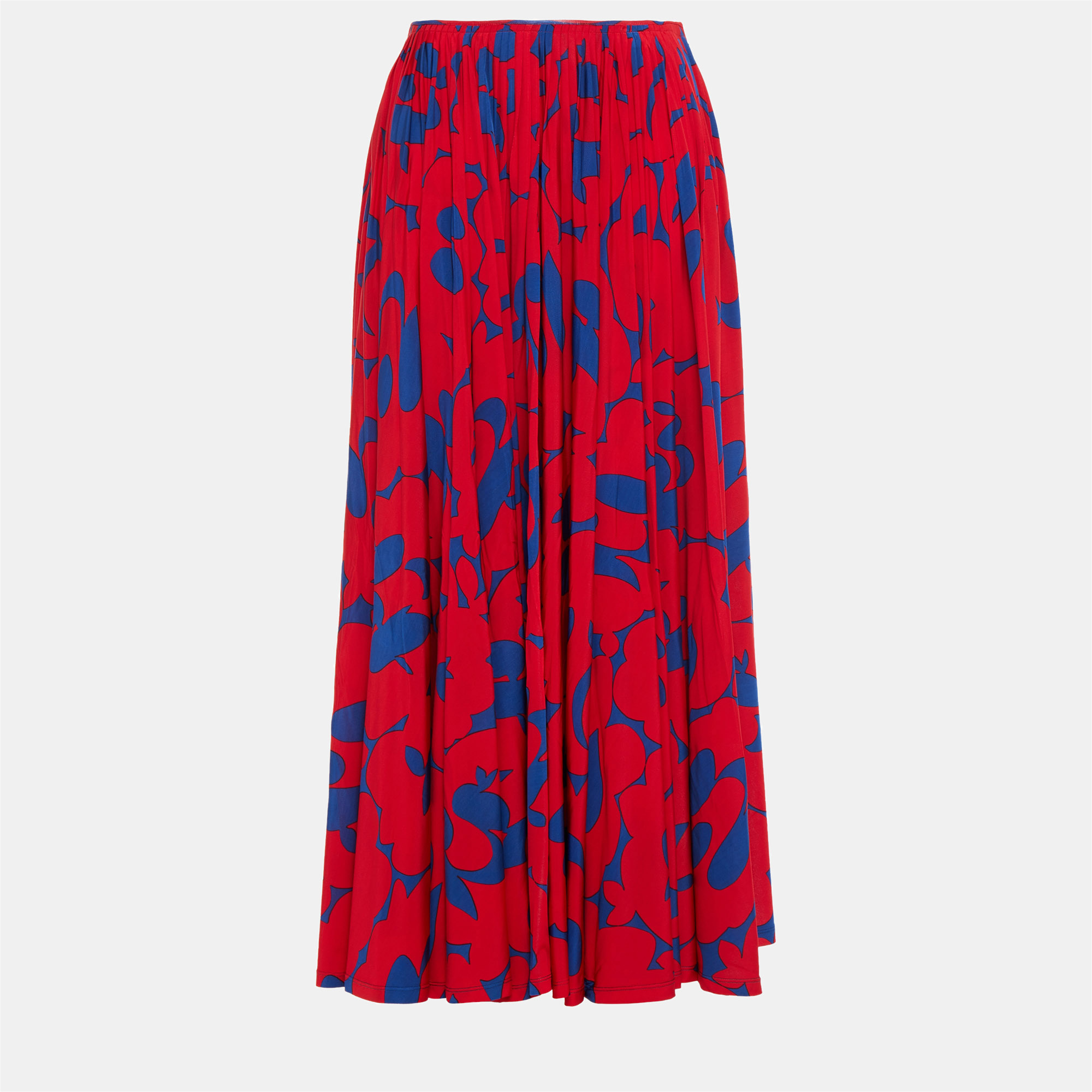 Pre-owned Marni Viscose Maxi Skirt 46 In Red